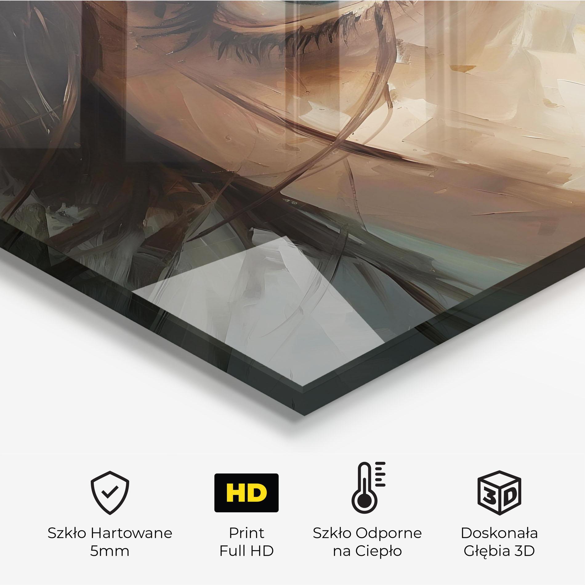 Panel Szklany do Kuchni Vintage Blue Eyes Art mockup 2