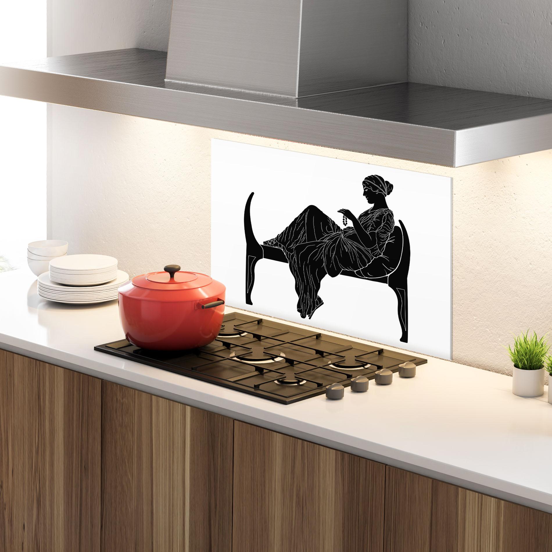 Panel Szklany do Kuchni Statue Pearls mockup 4