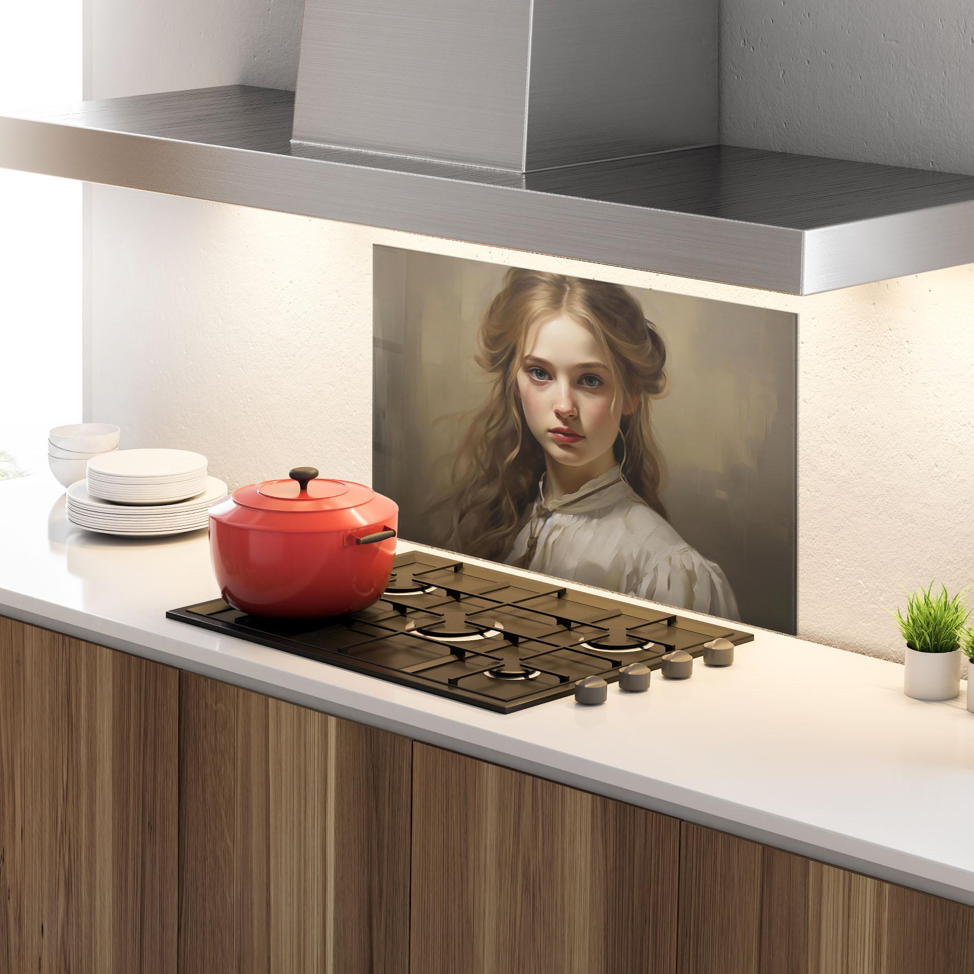 Panel Szklany do Kuchni Timeless Portrait mockup 4