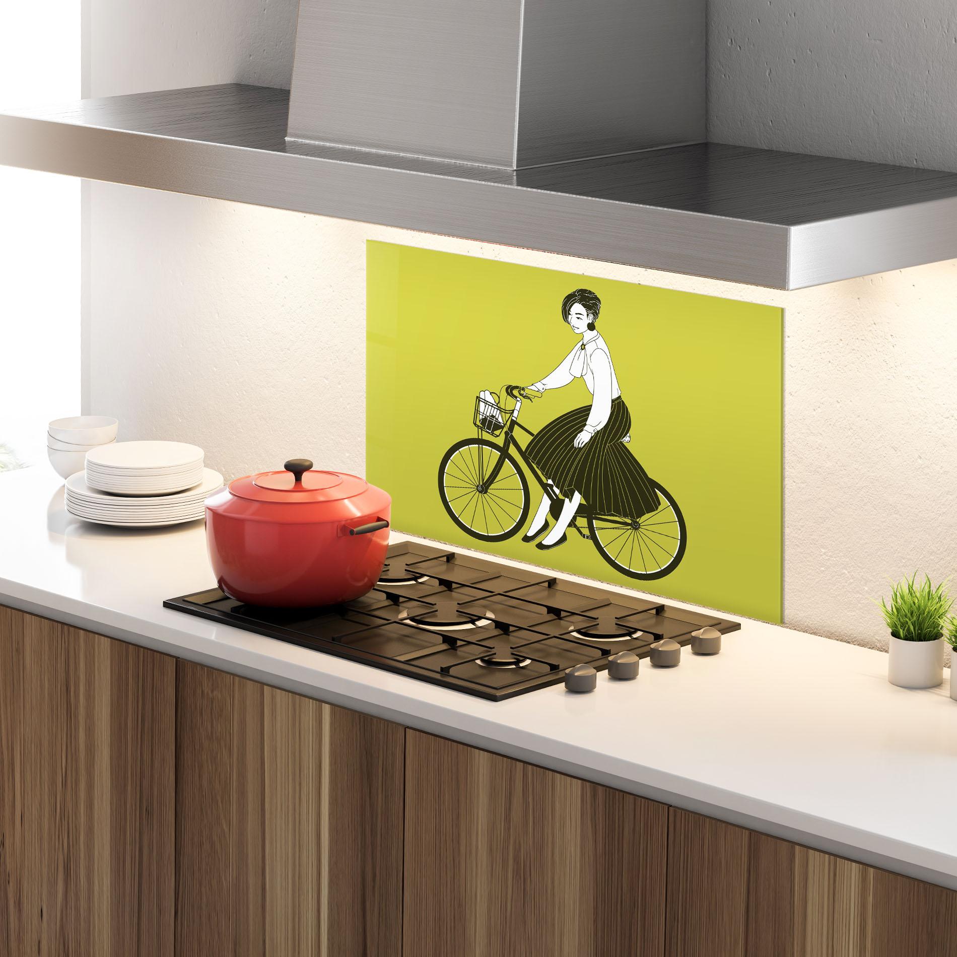 Panel Szklany do Kuchni Vintage Bicycle mockup 4