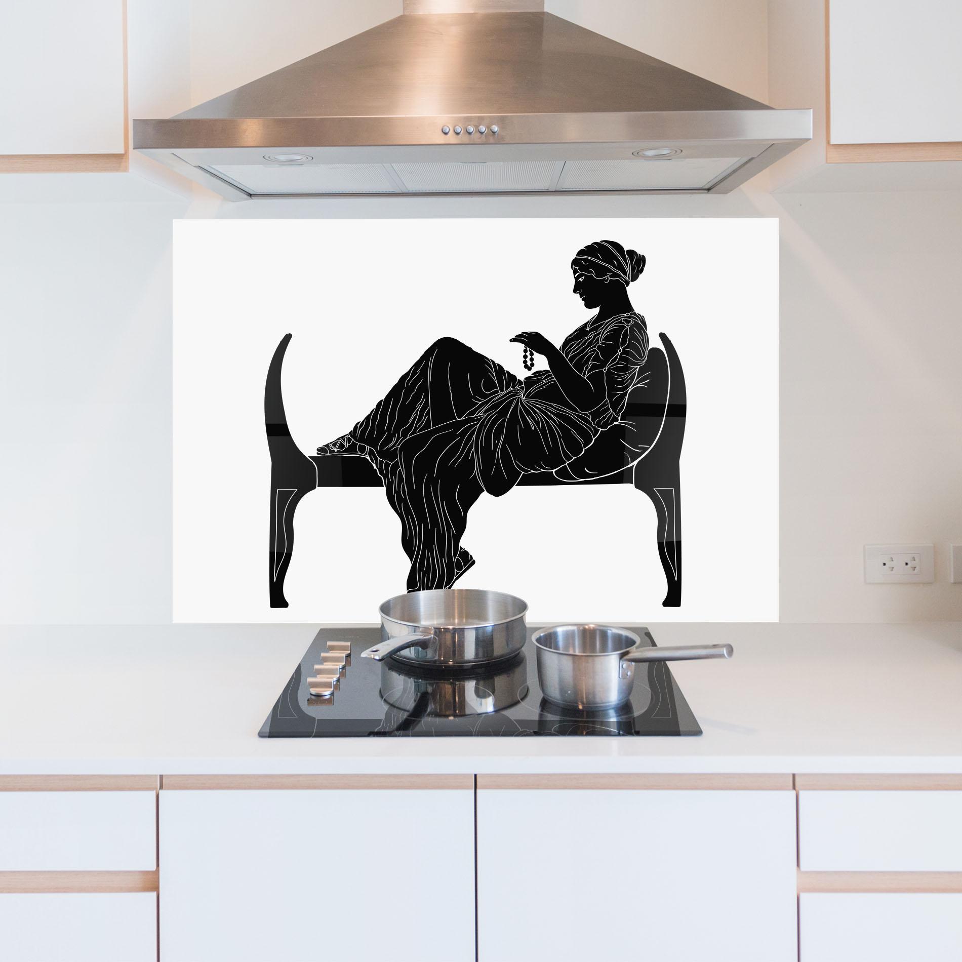 Panel Szklany do Kuchni Statue Pearls mockup 5