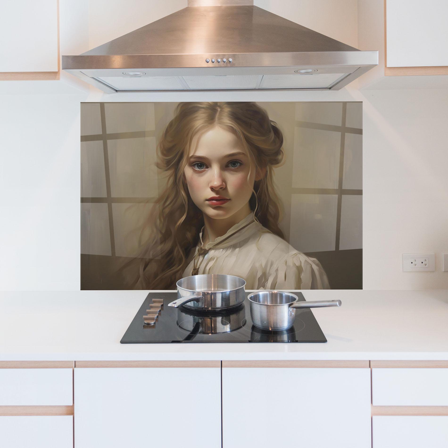 Panel Szklany do Kuchni Timeless Portrait mockup 5