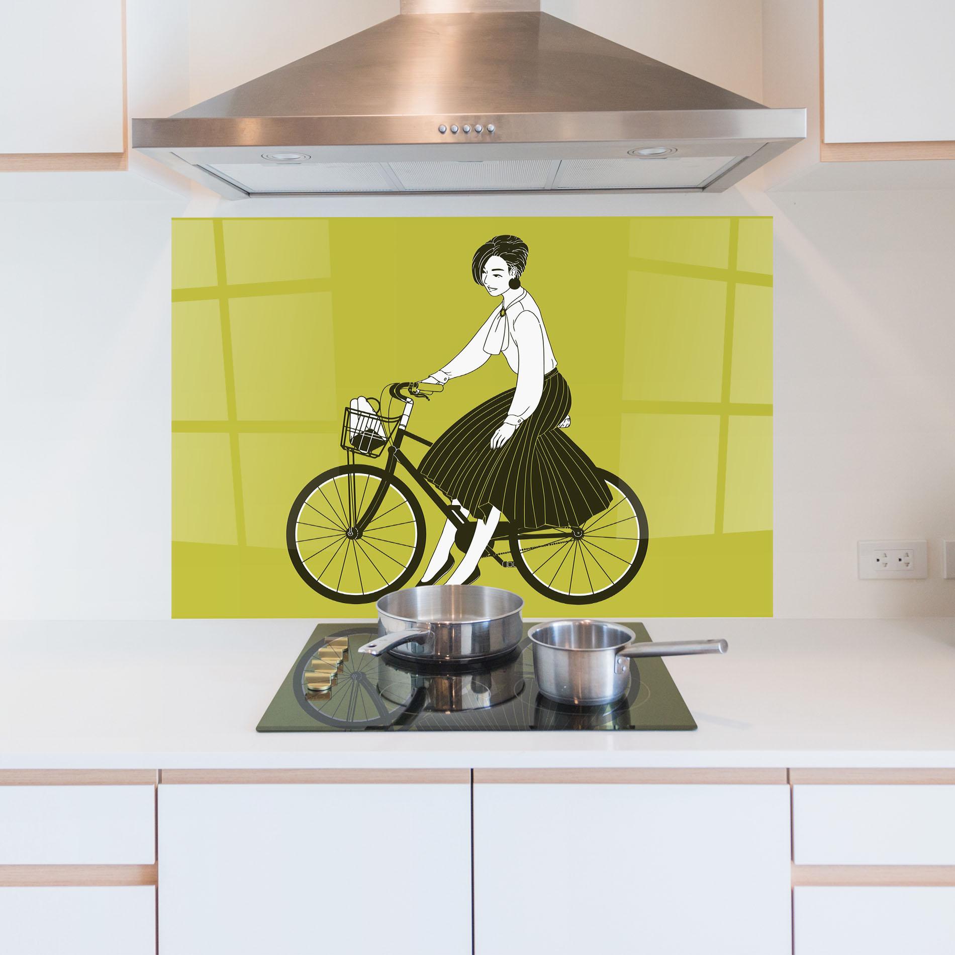 Panel Szklany do Kuchni Vintage Bicycle mockup 5