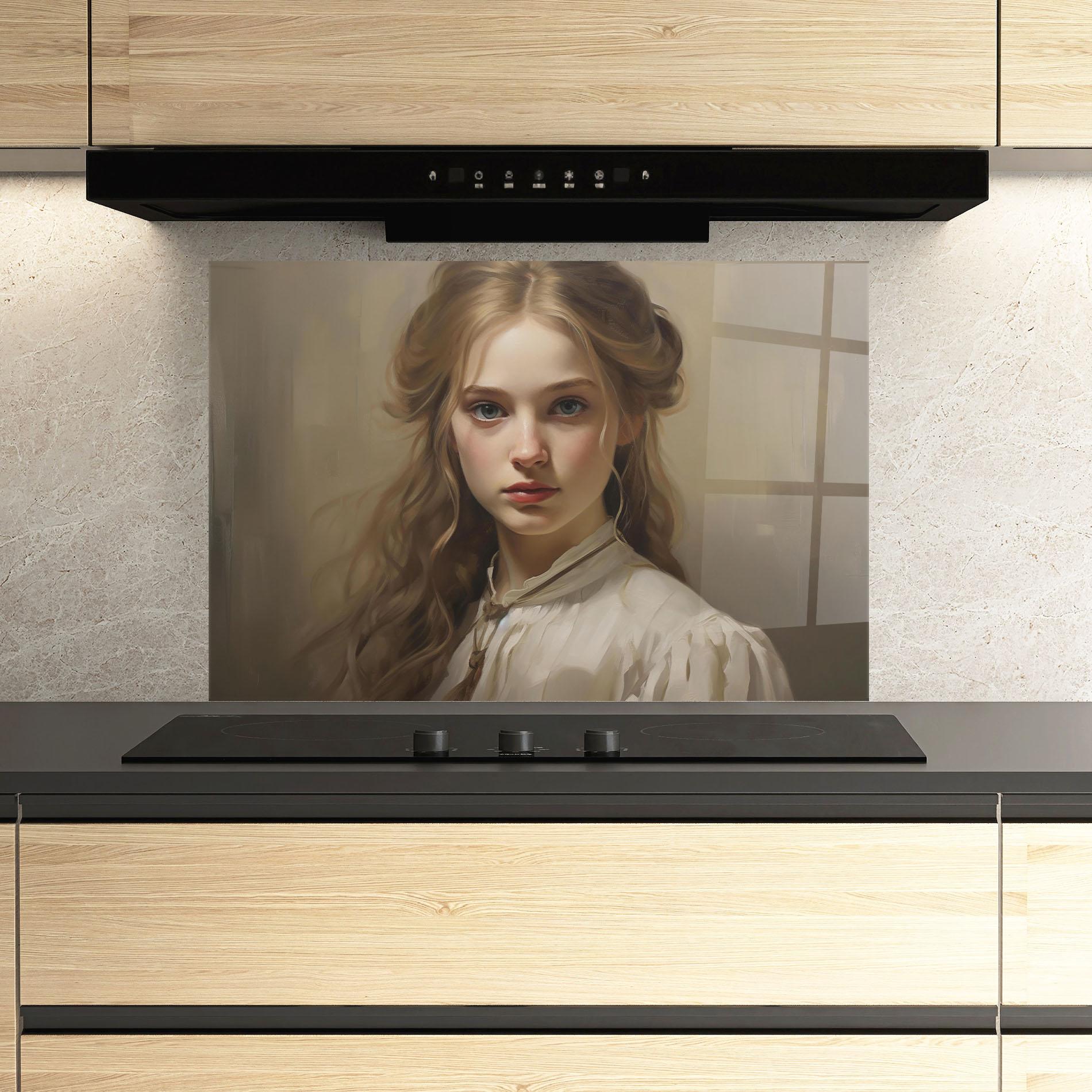 Panel Szklany do Kuchni Timeless Portrait mockup 3