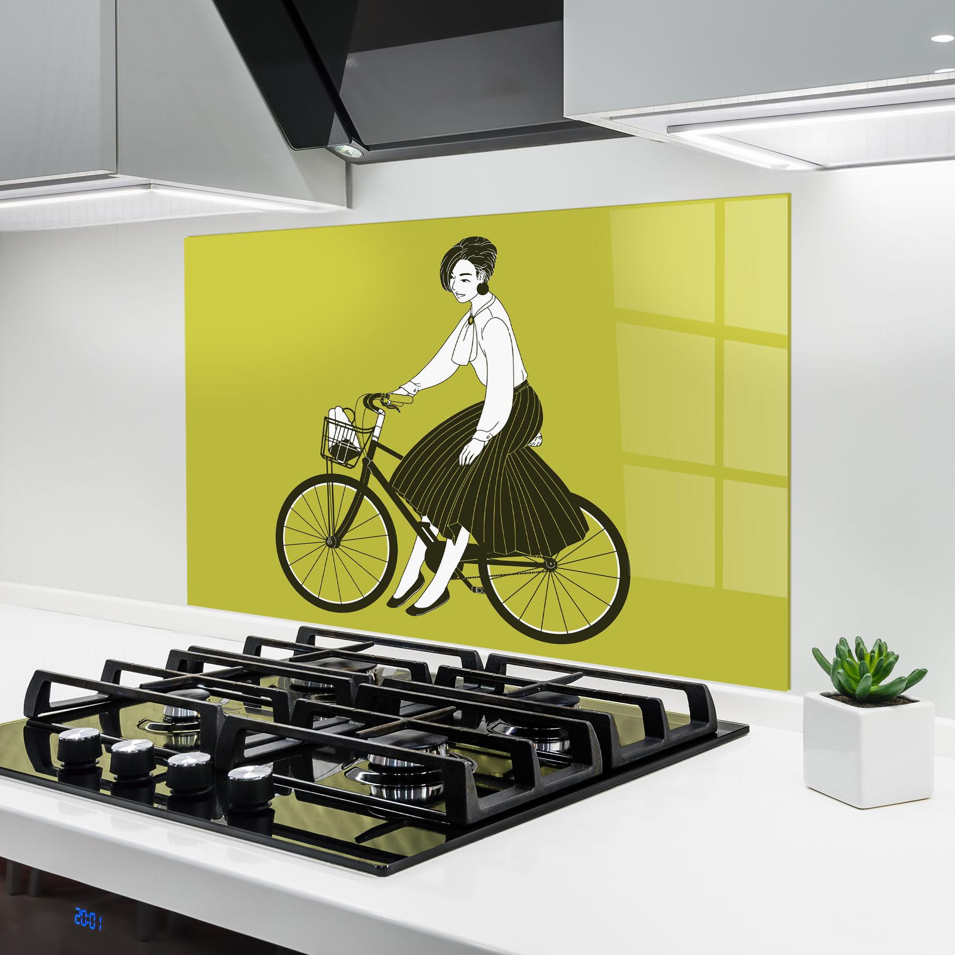 Panel Szklany do Kuchni Vintage Bicycle mockup 6