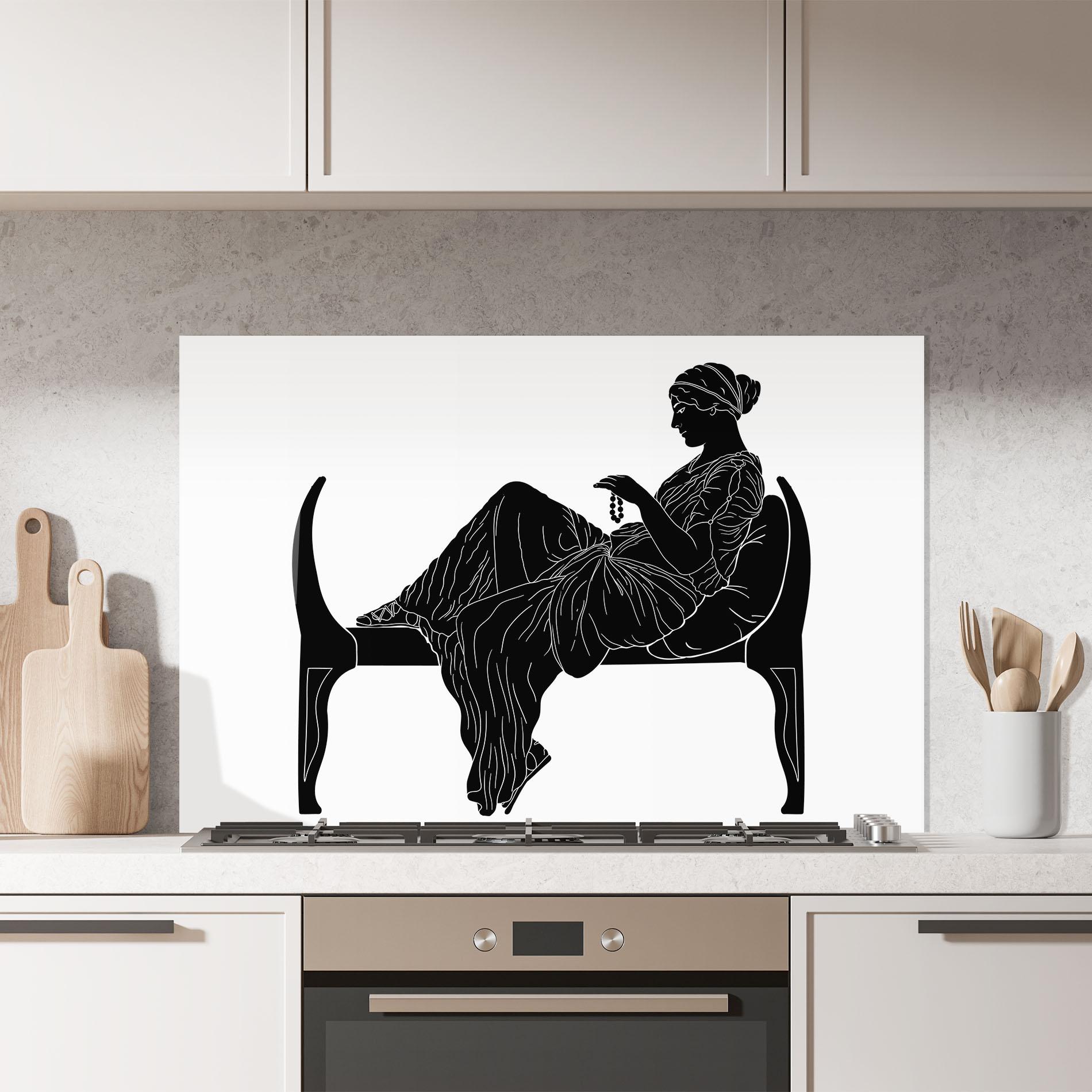 Panel Szklany do Kuchni Statue Pearls mockup 7