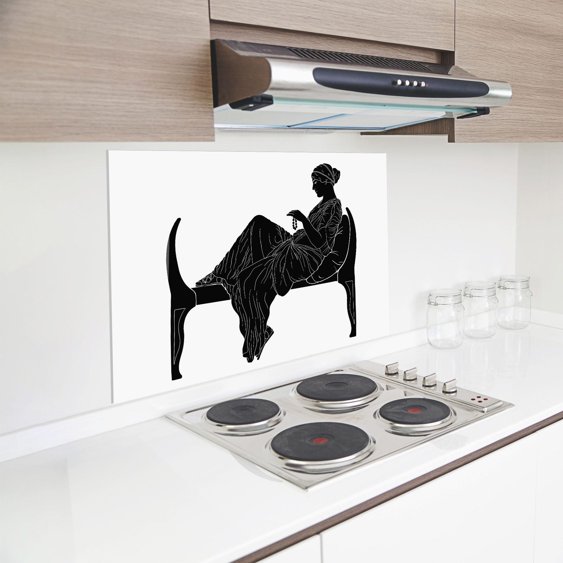 Panel Szklany do Kuchni Statue Pearls mockup 8