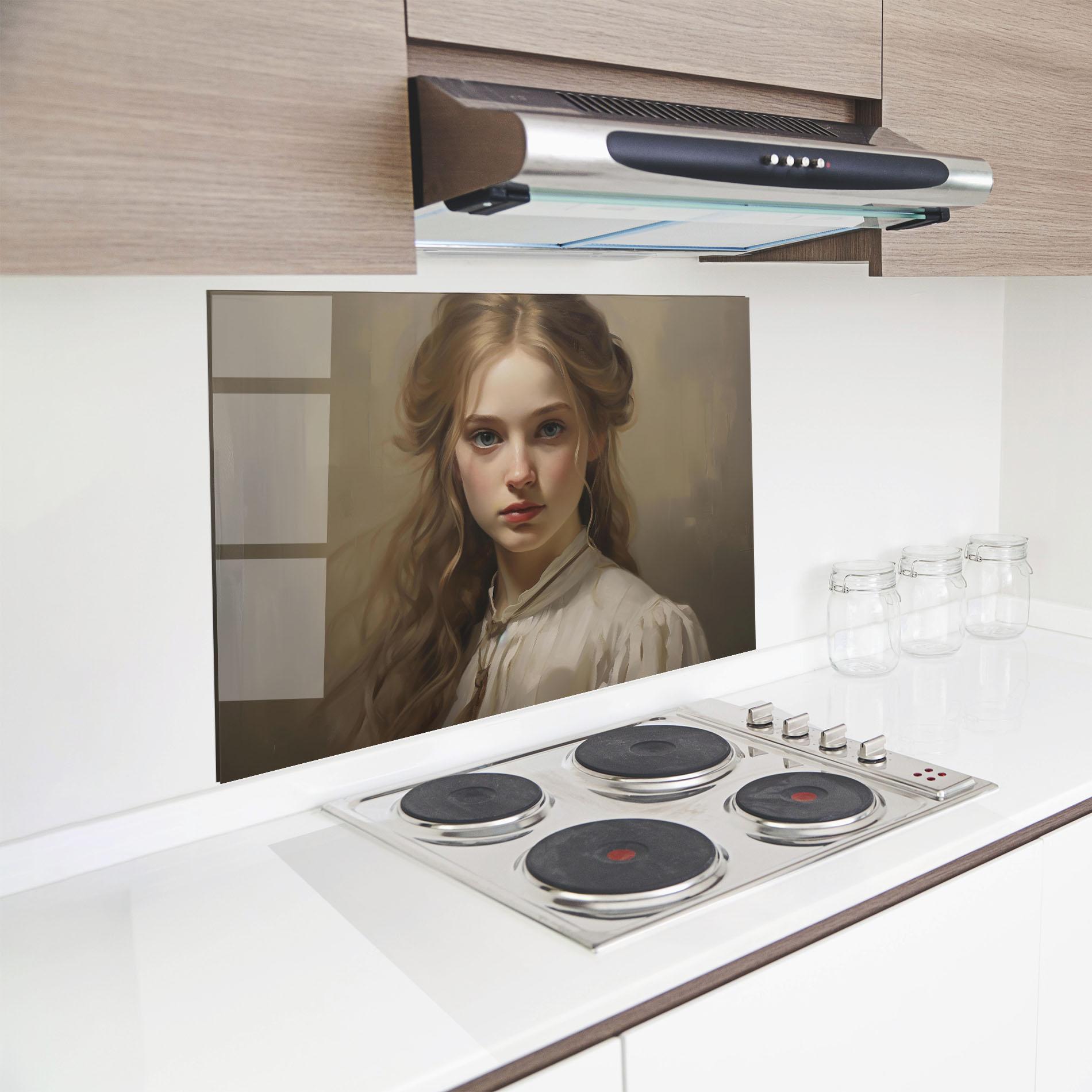 Panel Szklany do Kuchni Timeless Portrait mockup 8