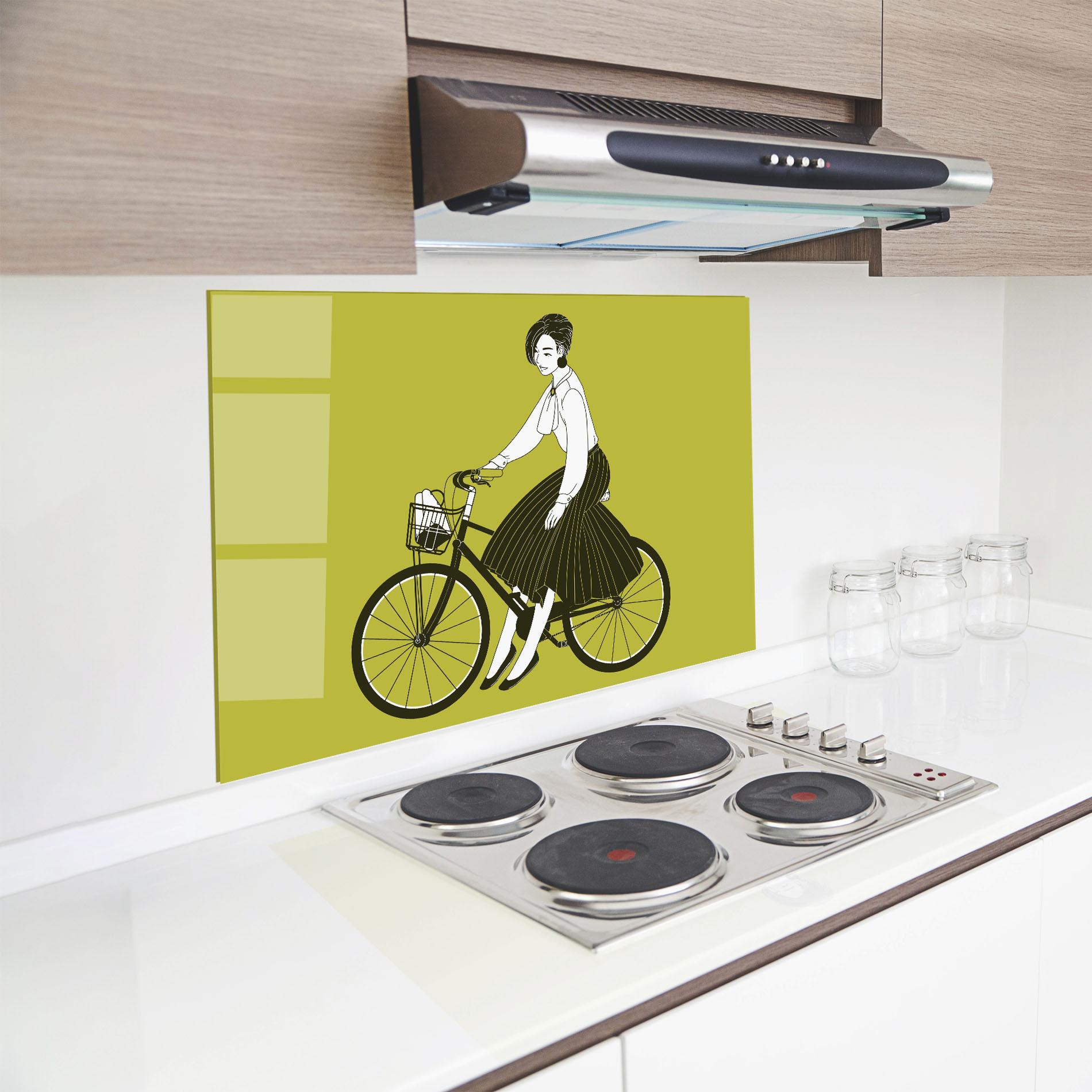 Panel Szklany do Kuchni Vintage Bicycle mockup 8