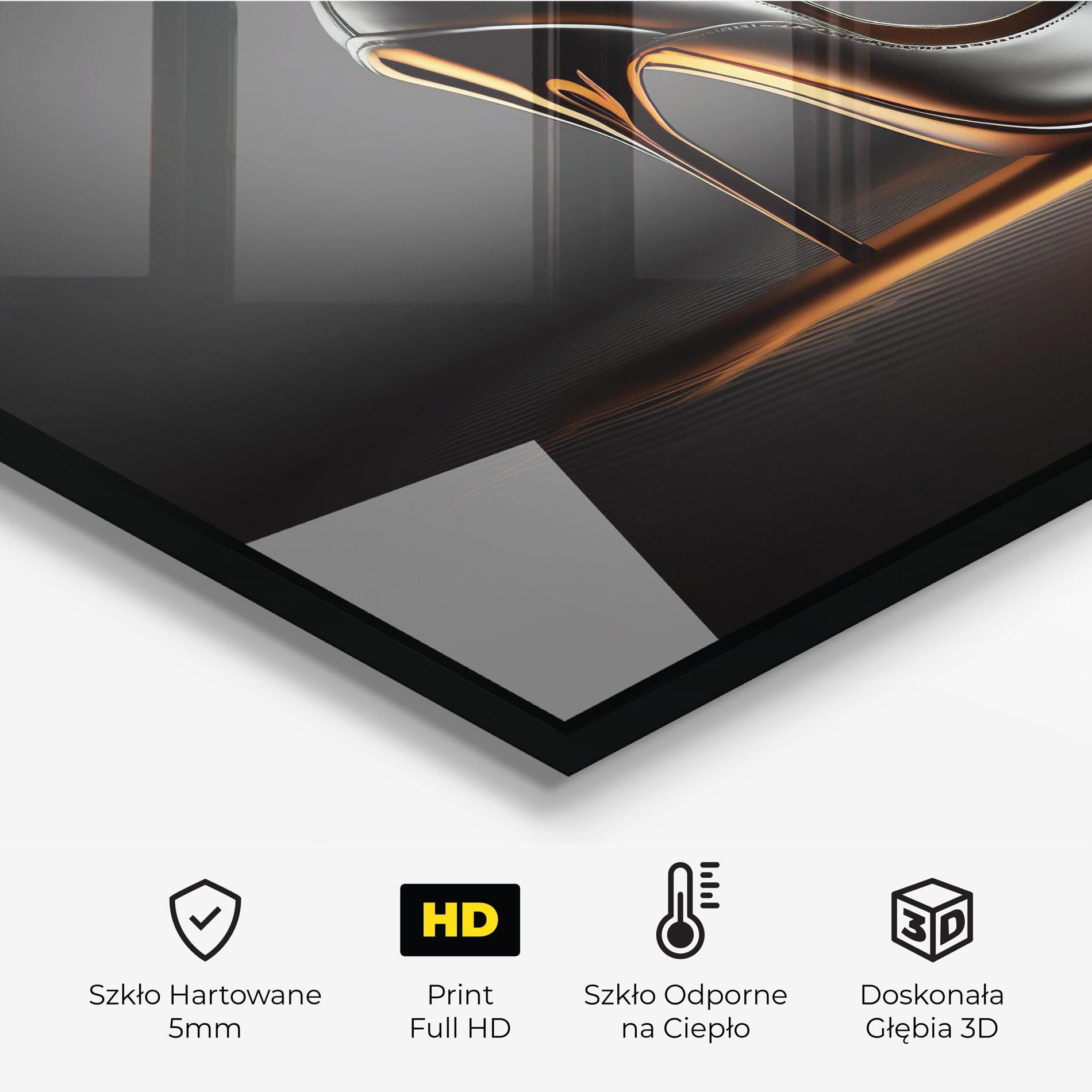 Panel Szklany do Kuchni Black Shoe Product mockup 2
