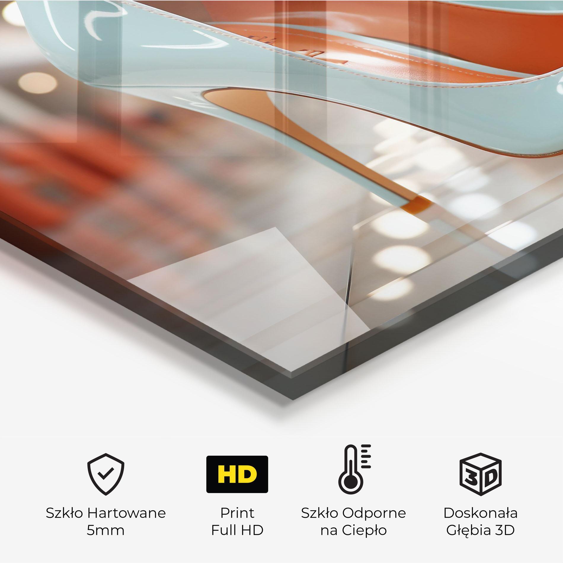 Panel Szklany do Kuchni Light Blue Heels mockup 2