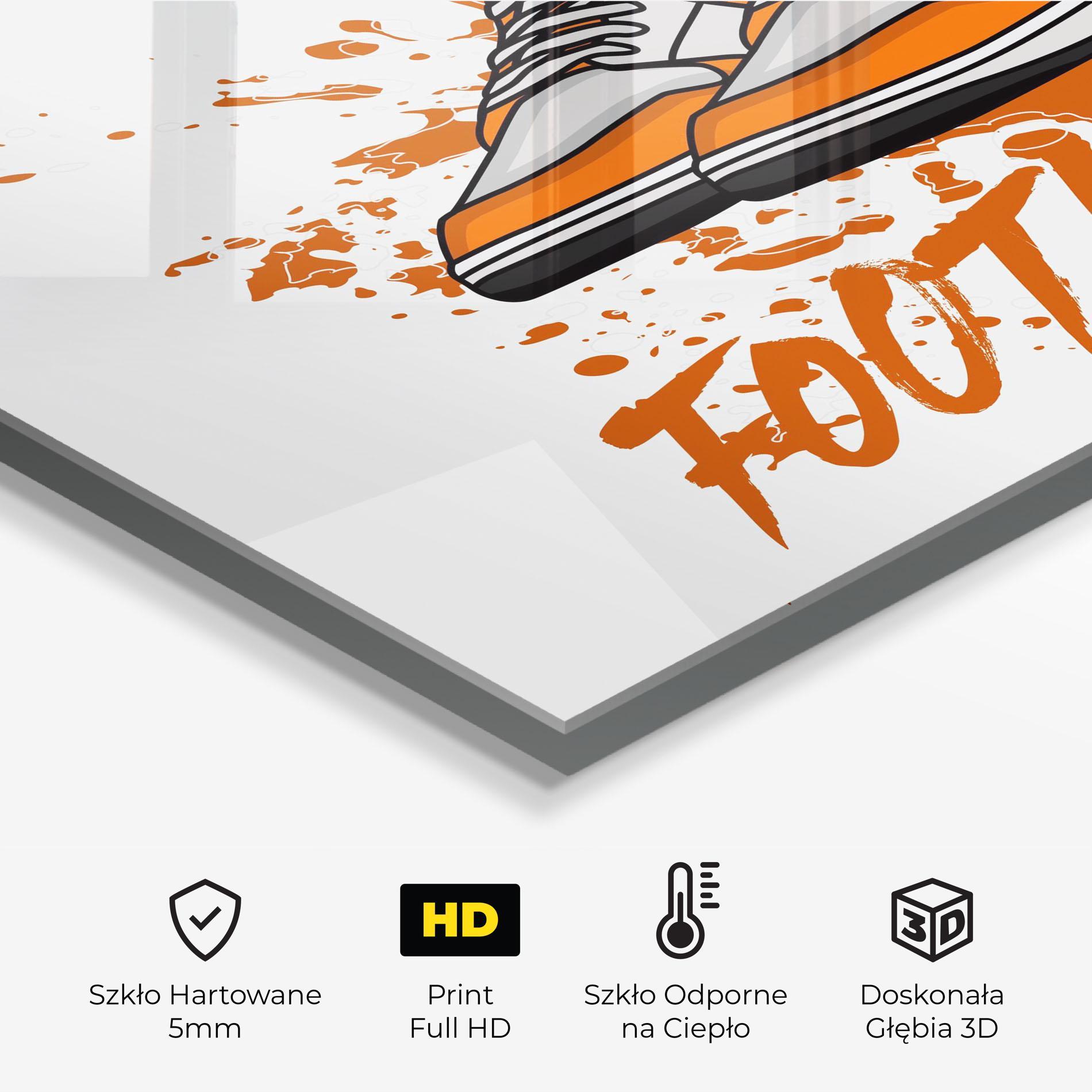 Panel Szklany do Kuchni Orange Footwear mockup 2