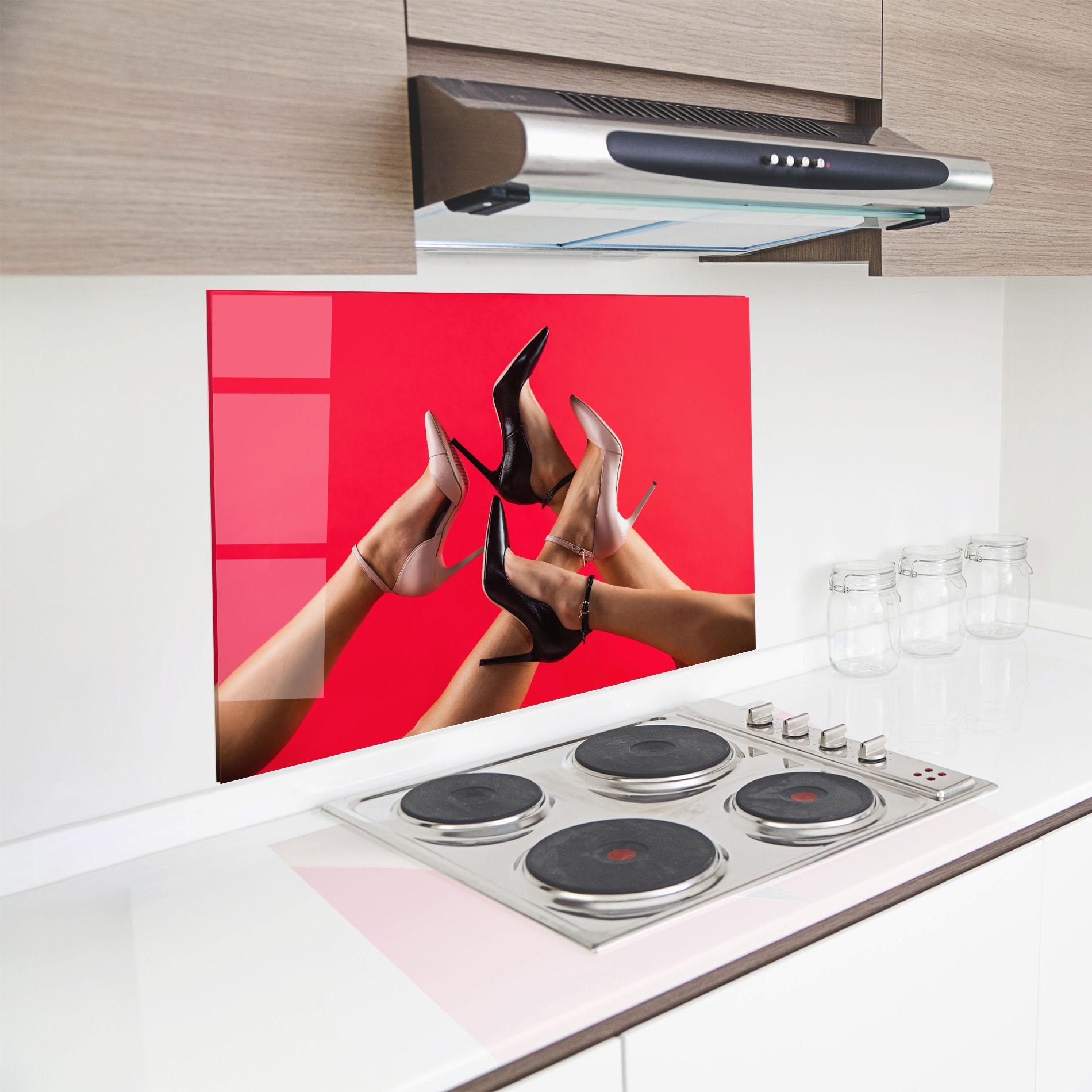 Panel Szklany do Kuchni High Heeled Shoes mockup 8