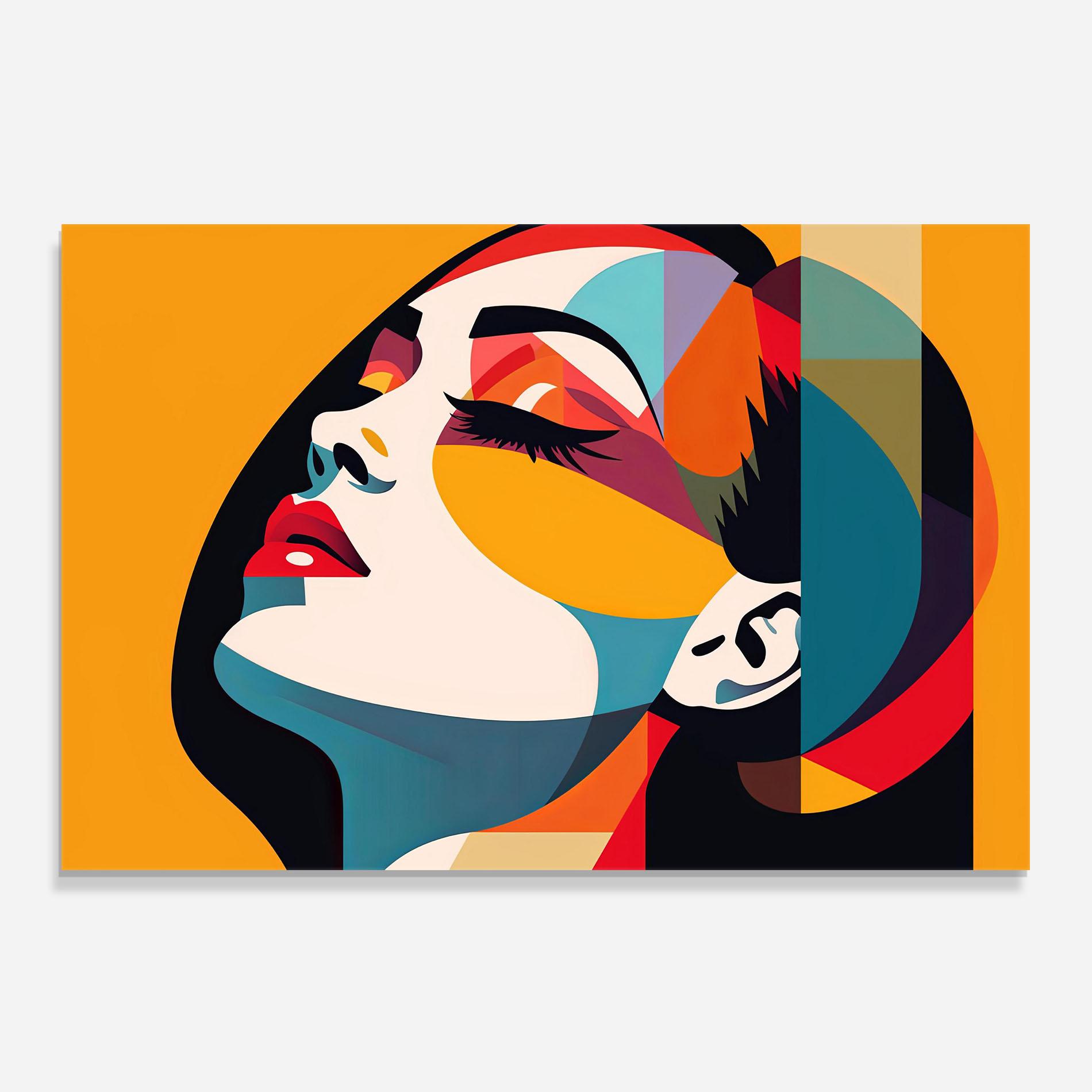 Panel Szklany do Kuchni Dreamy Yellow Female mockup 0