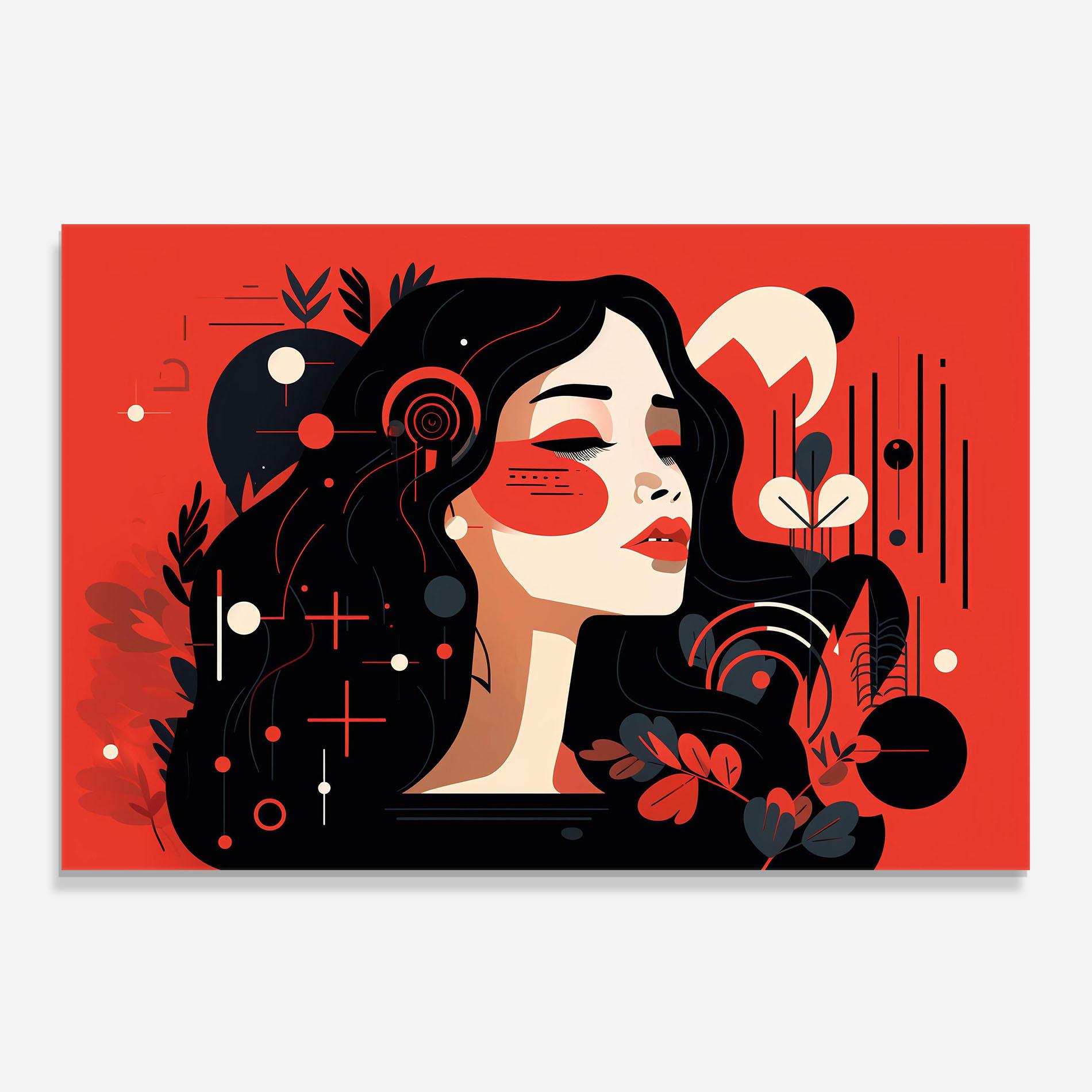 Panel Szklany do Kuchni Female Beauty Portrait mockup 0