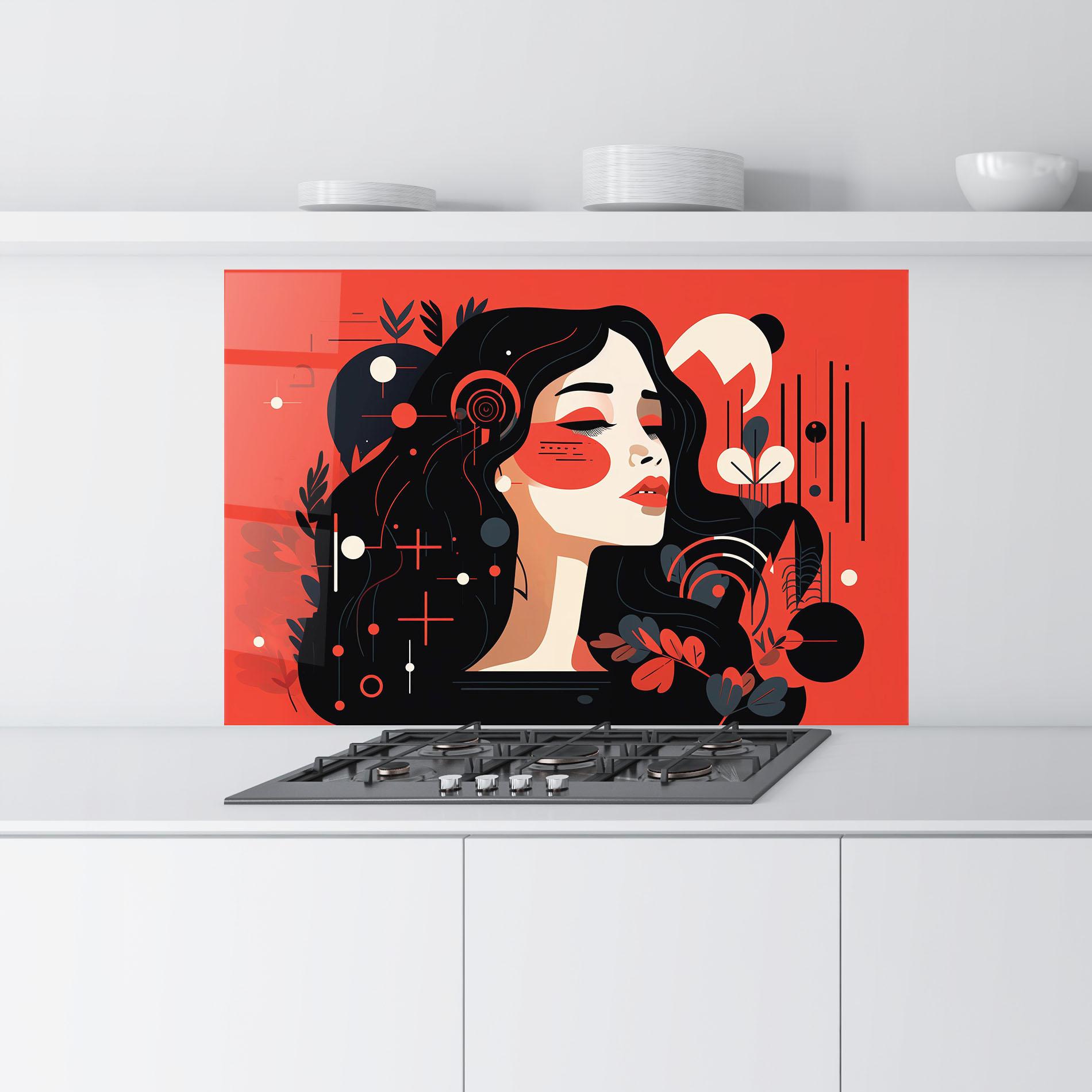 Panel Szklany do Kuchni Female Beauty Portrait mockup 9