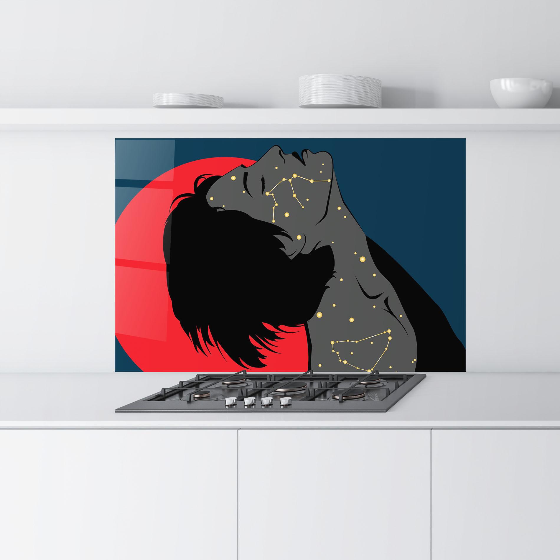 Panel Szklany do Kuchni Woman Galaxy mockup 9