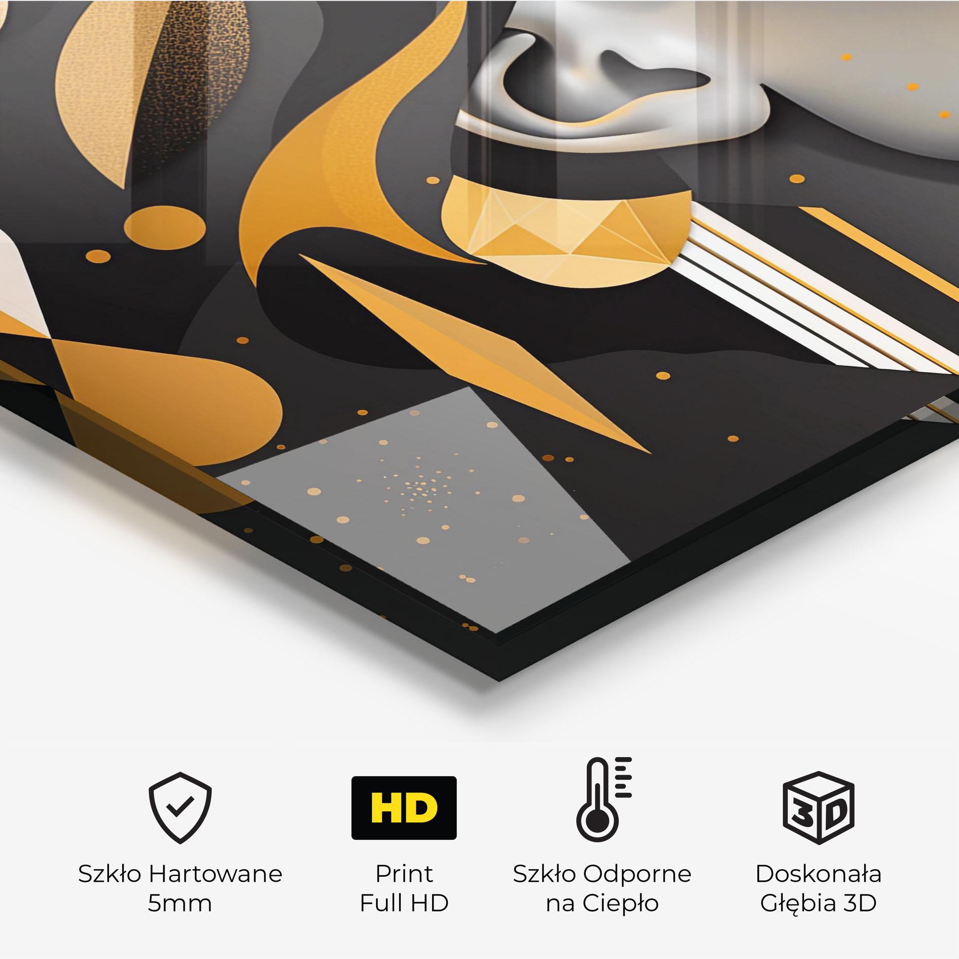 Panel Szklany do Kuchni Dreamy Grey Woman mockup 2