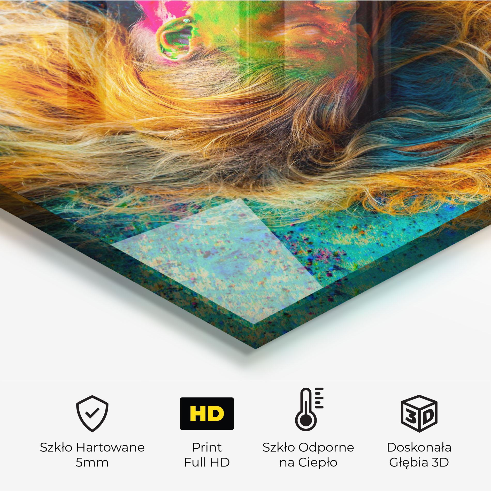 Panel Szklany do Kuchni Powder Holi Woman mockup 2