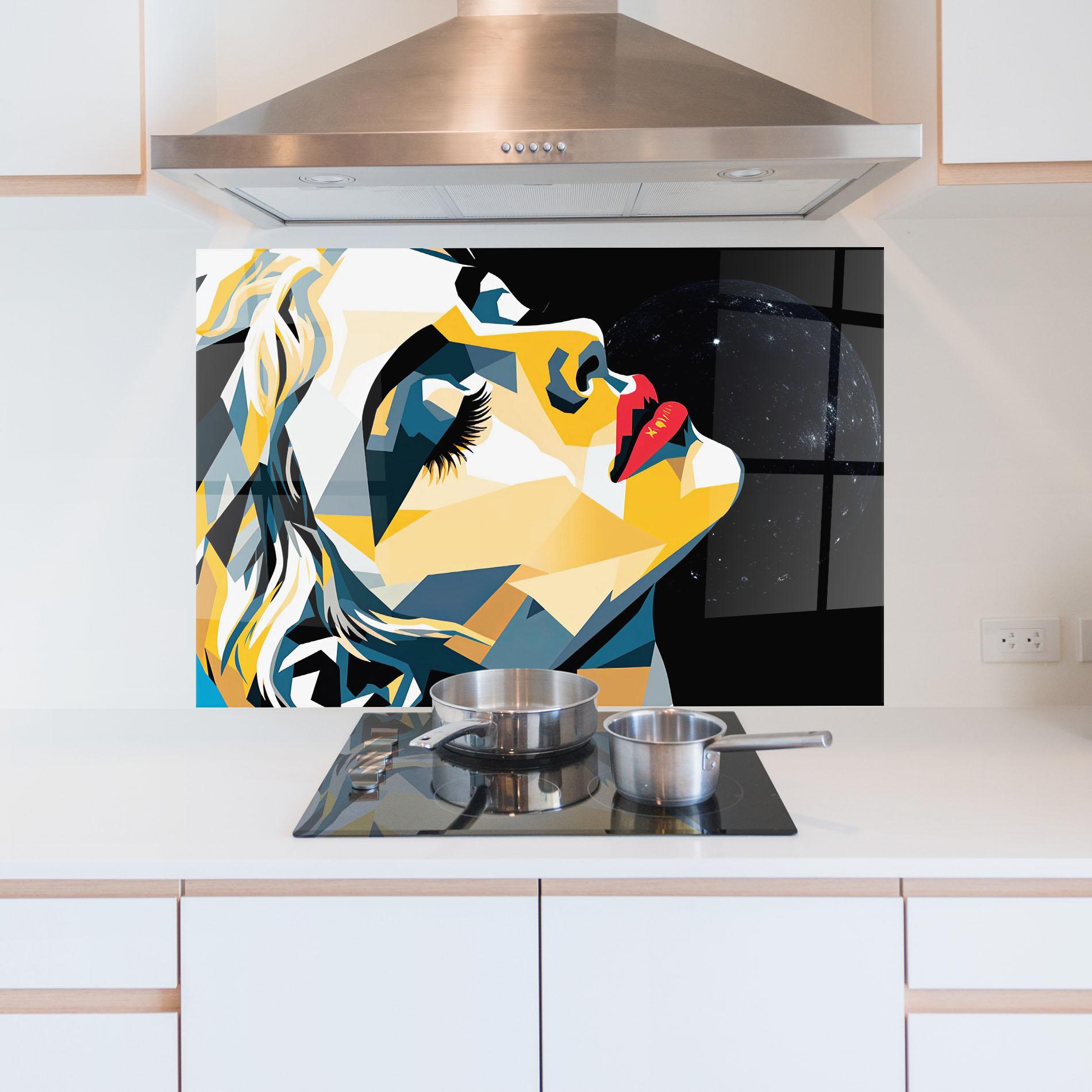 Panel Szklany do Kuchni Synthetic Dreamy Girl mockup 5