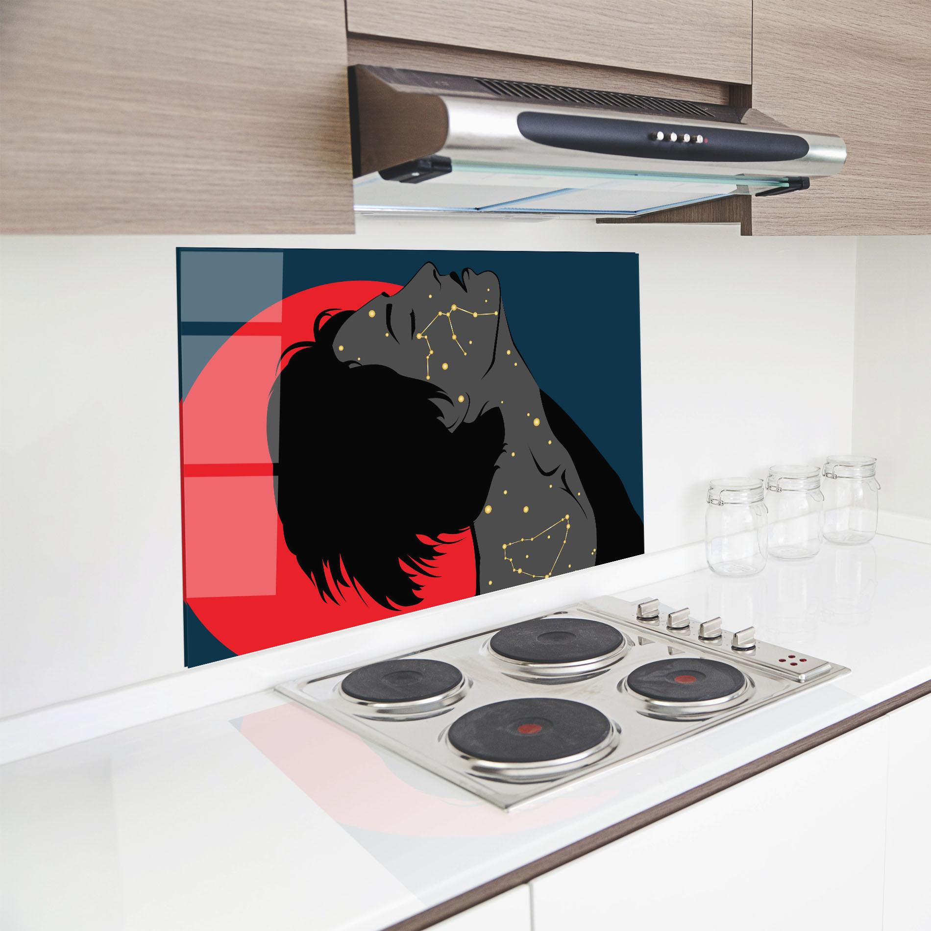Panel Szklany do Kuchni Woman Galaxy mockup 8