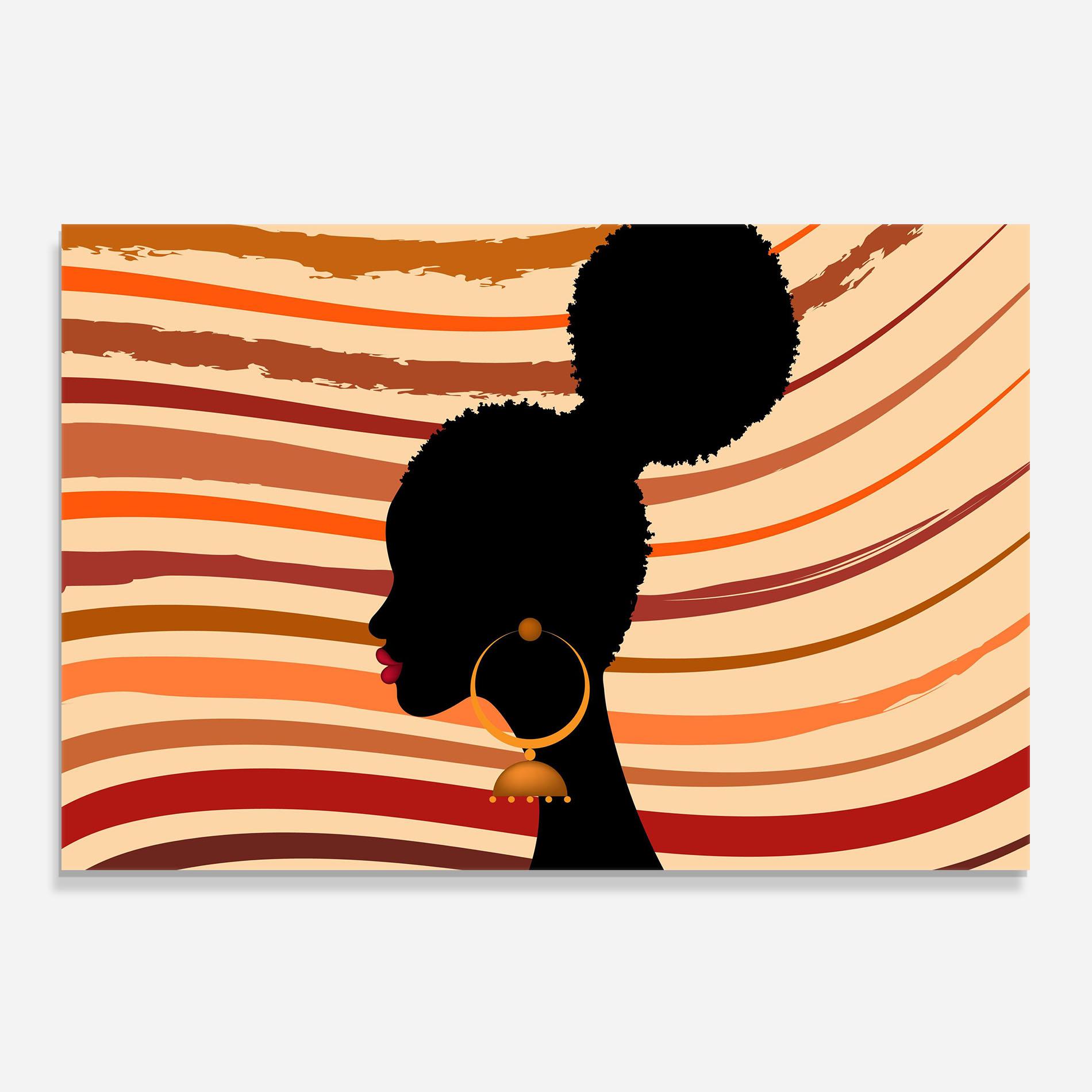 Panel Szklany do Kuchni African Hairstyle mockup 0