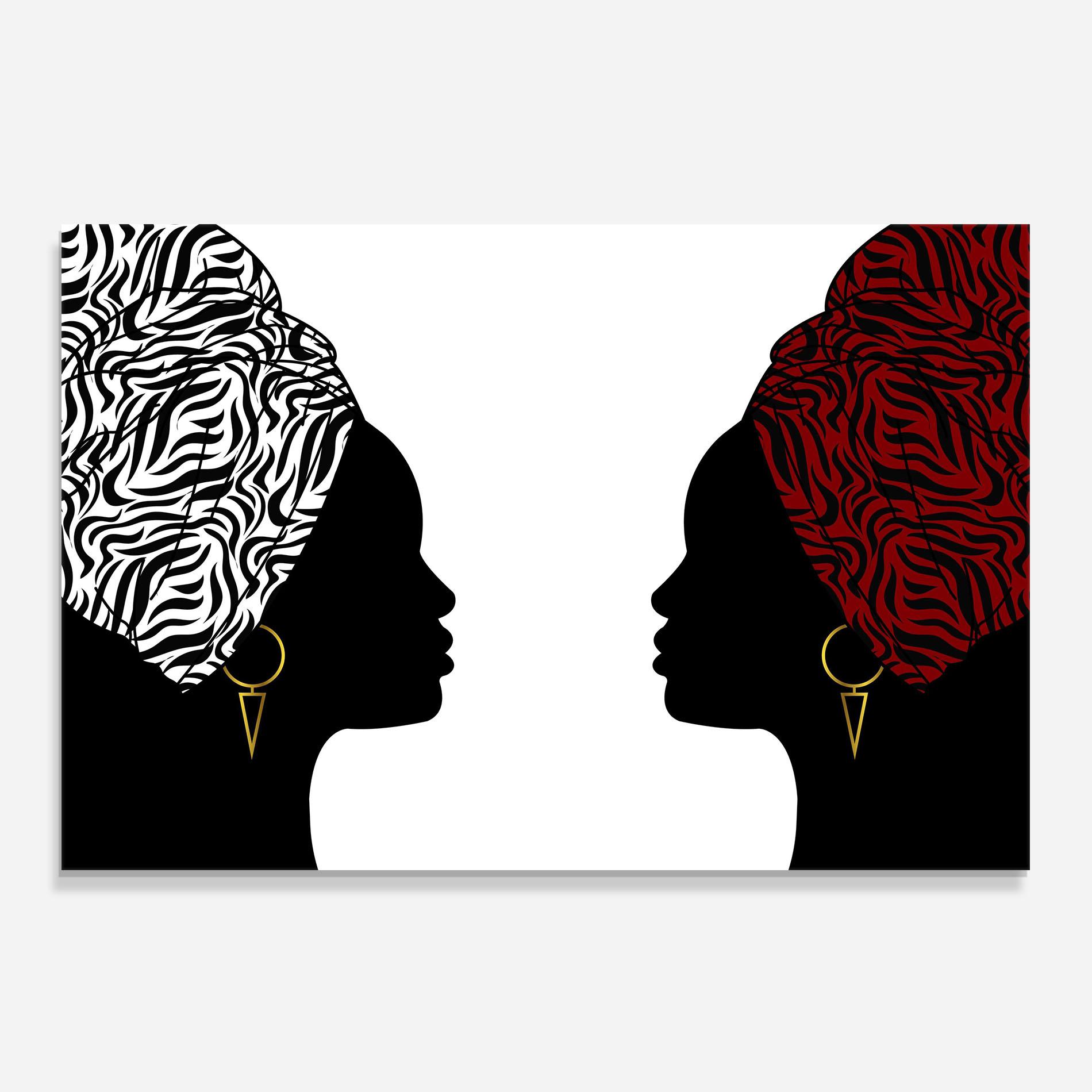 Panel Szklany do Kuchni African Woman Talk mockup 0