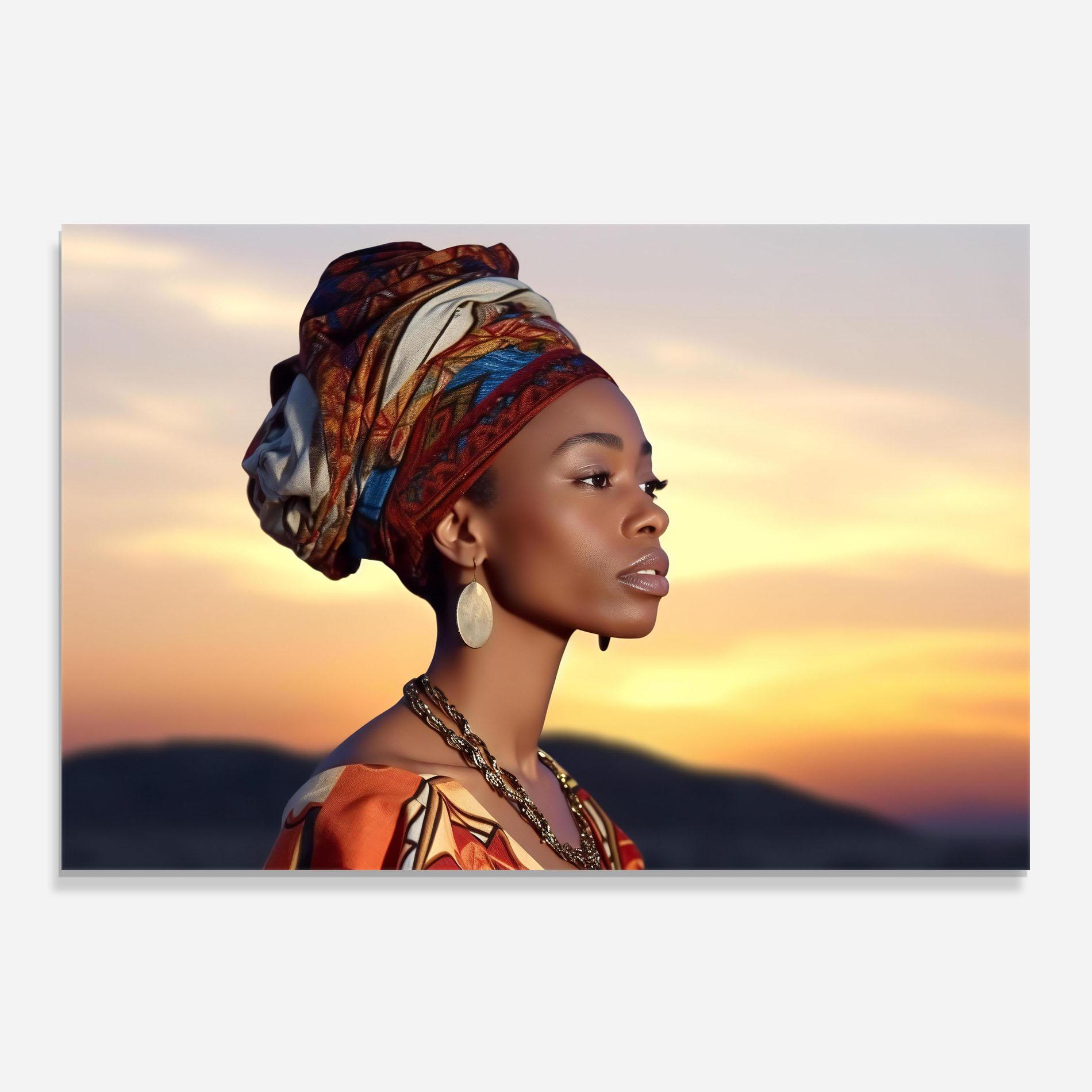 Panel Szklany do Kuchni Beautiful African Sunset mockup 0