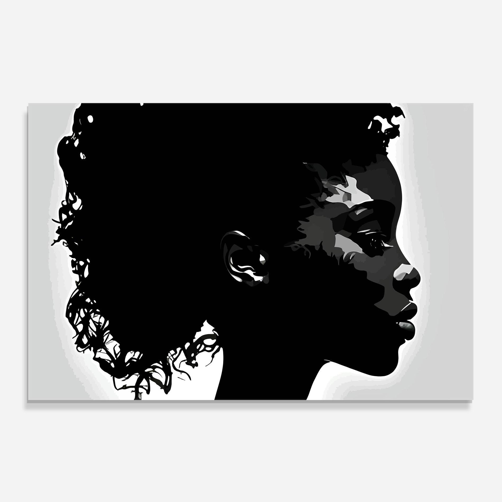 Panel Szklany do Kuchni Black African Woman mockup 0