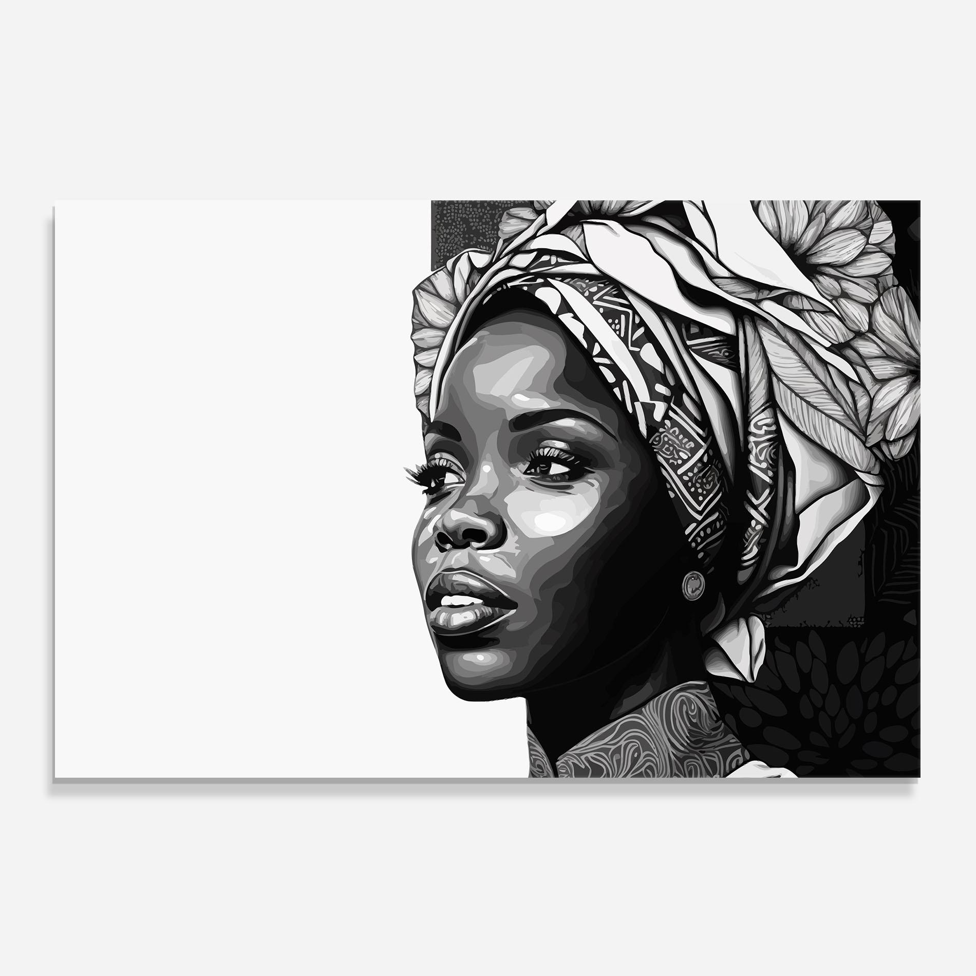 Panel Szklany do Kuchni Pretty African Woman mockup 0