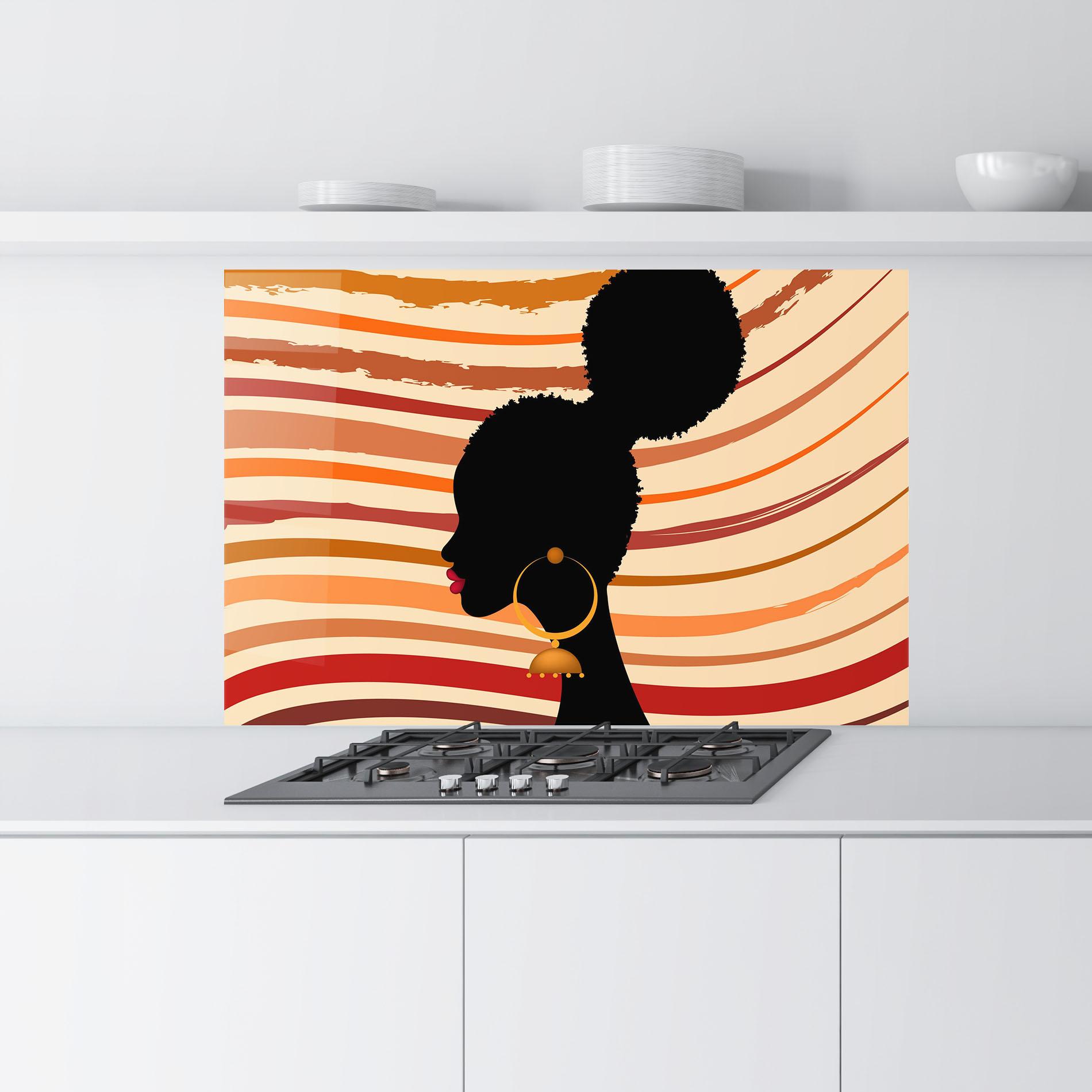 Panel Szklany do Kuchni African Hairstyle mockup 9