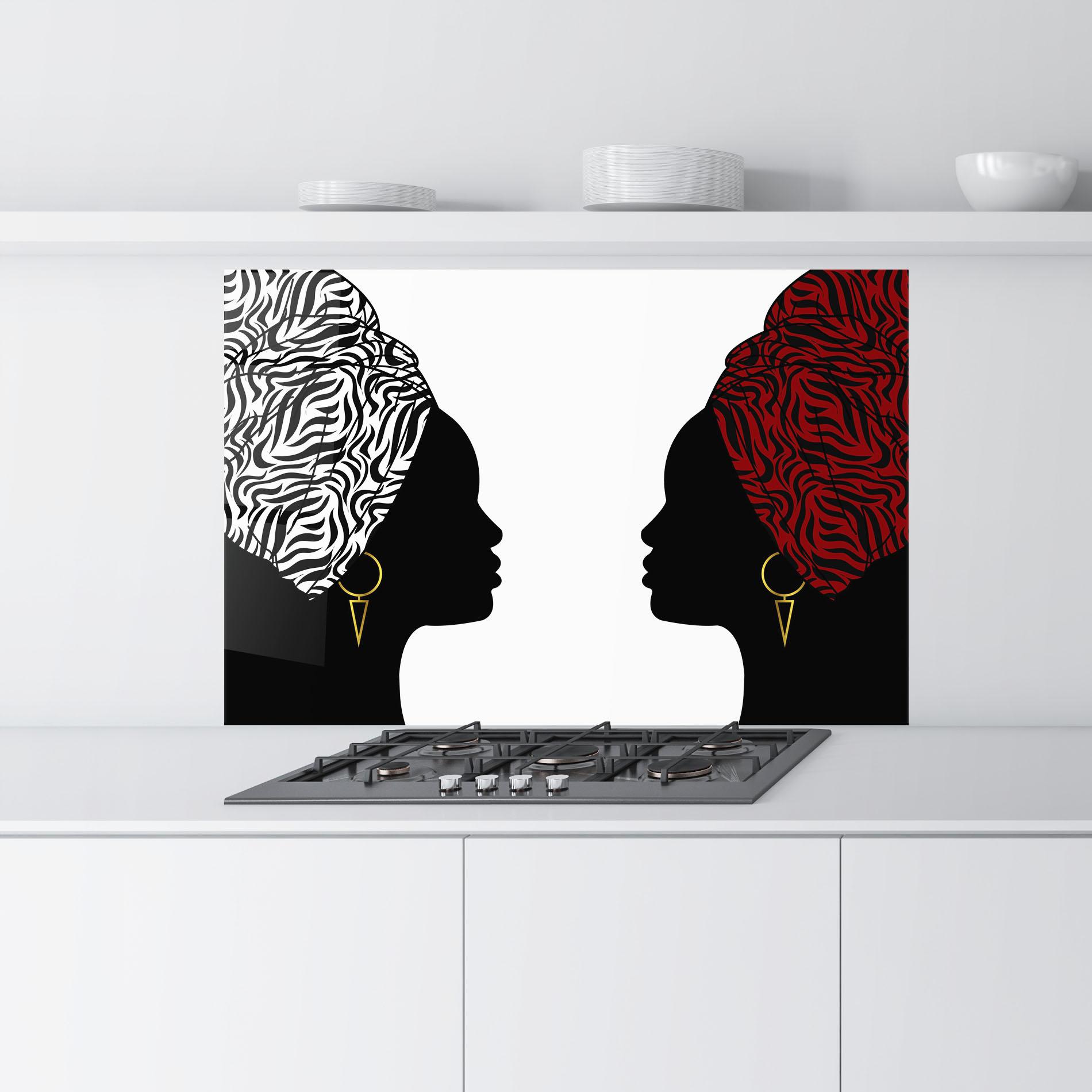 Panel Szklany do Kuchni African Woman Talk mockup 9