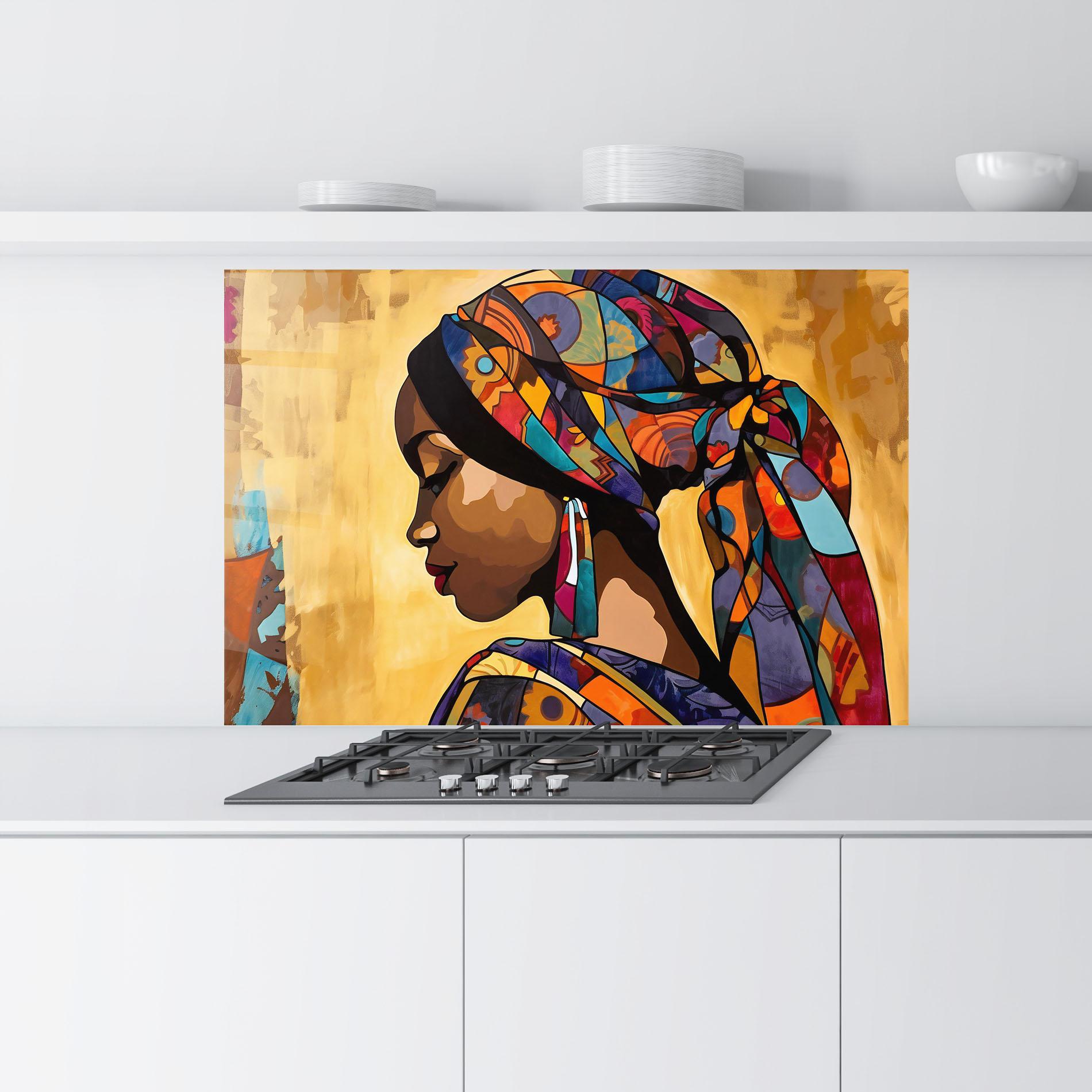 Panel Szklany do Kuchni Headscarf Pretty Woman mockup 9