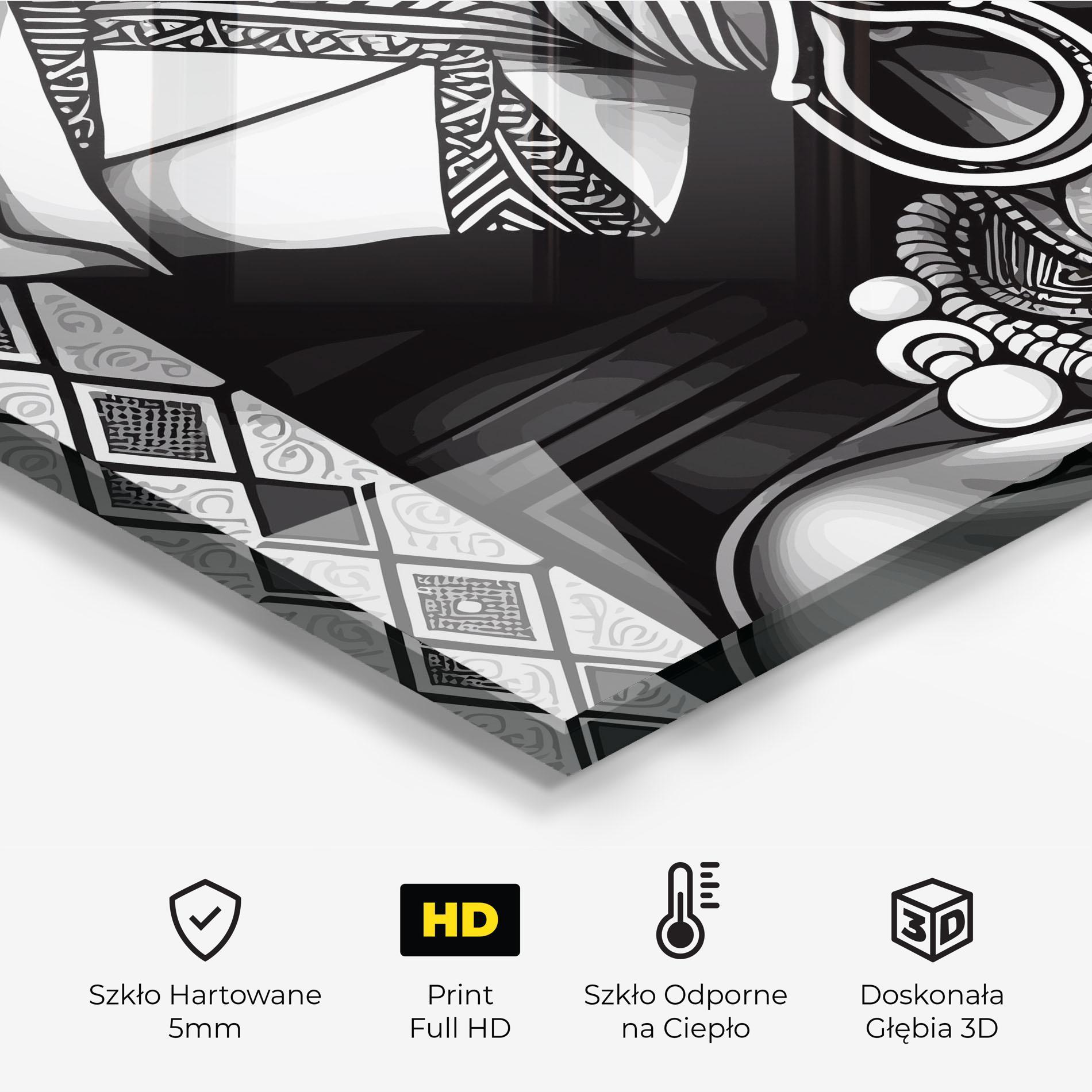 Panel Szklany do Kuchni African Lady mockup 2