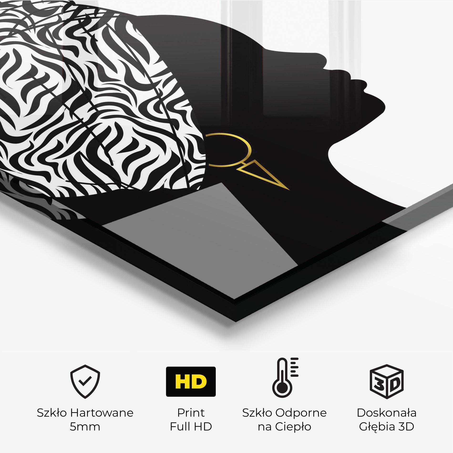 Panel Szklany do Kuchni African Woman Talk mockup 2