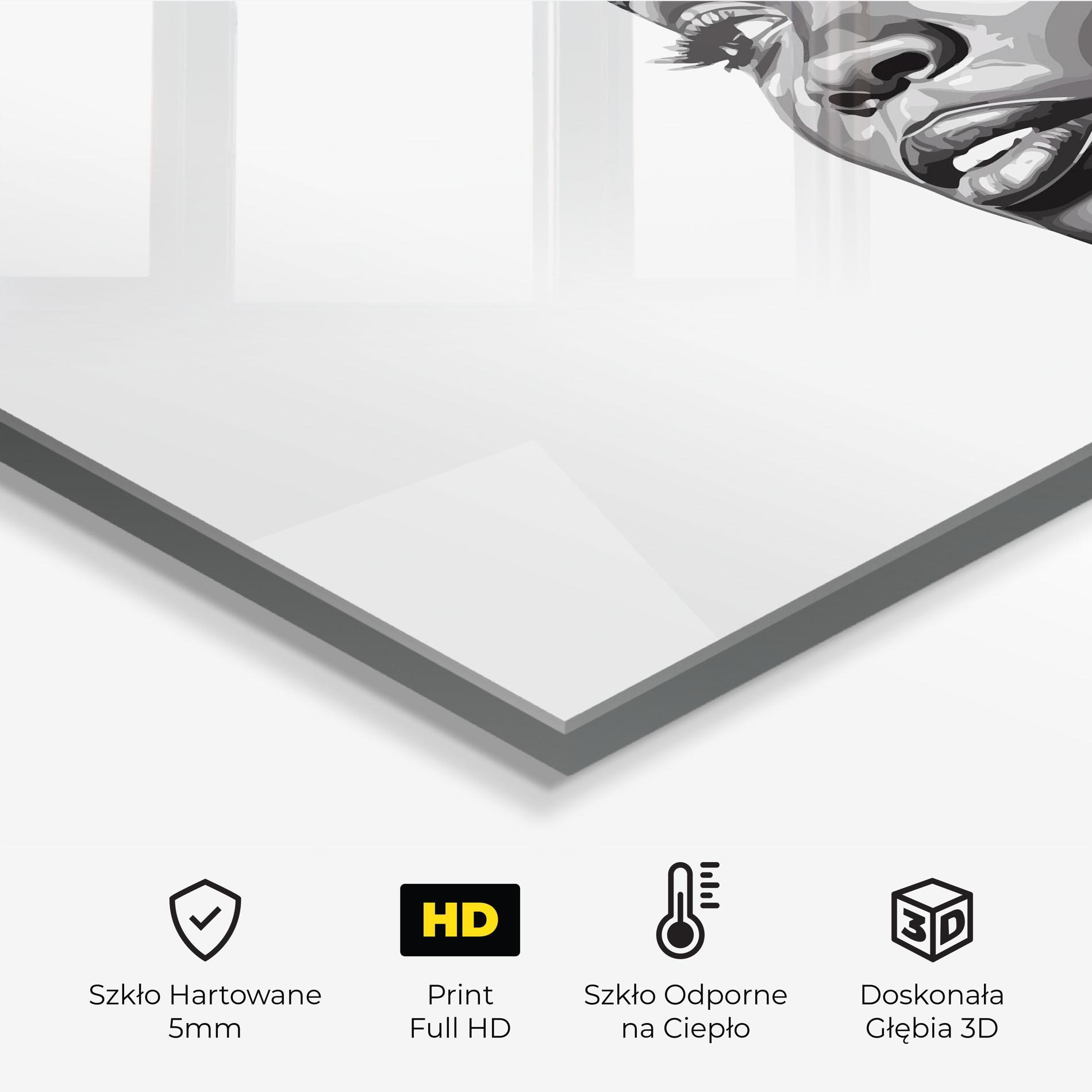 Panel Szklany do Kuchni Pretty African Woman mockup 2