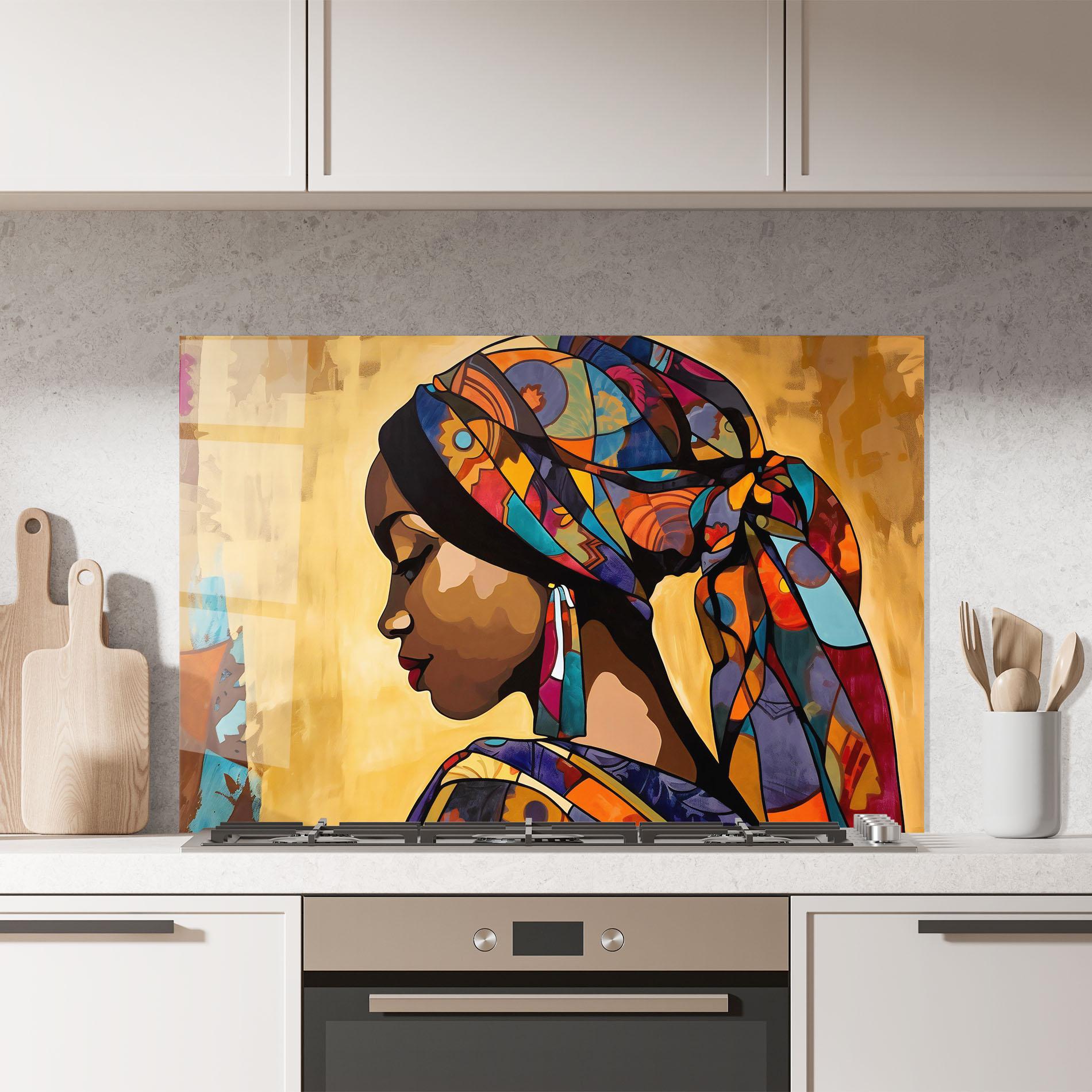 Panel Szklany do Kuchni Headscarf Pretty Woman mockup 7