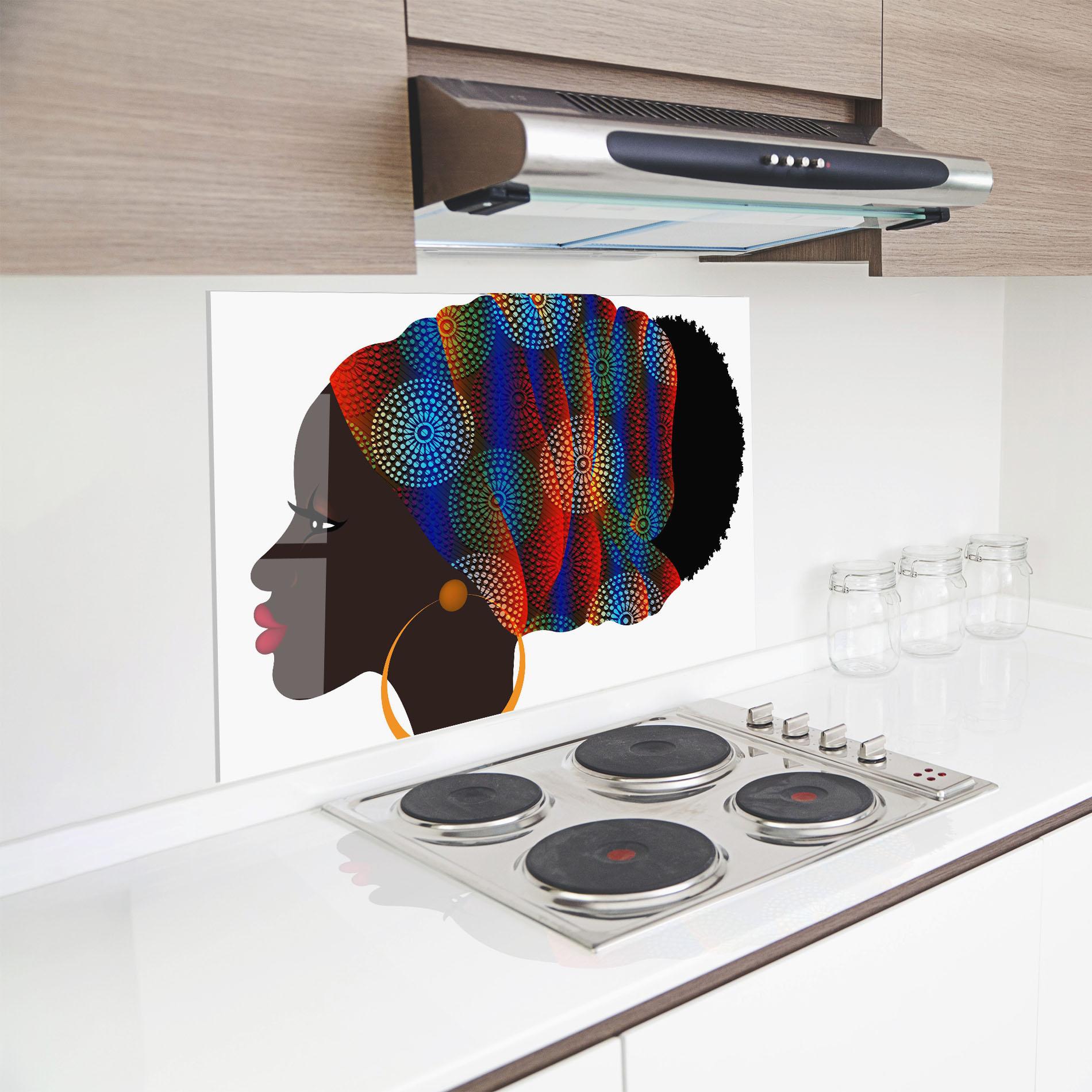 Panel Szklany do Kuchni Afro Hairstyle mockup 8