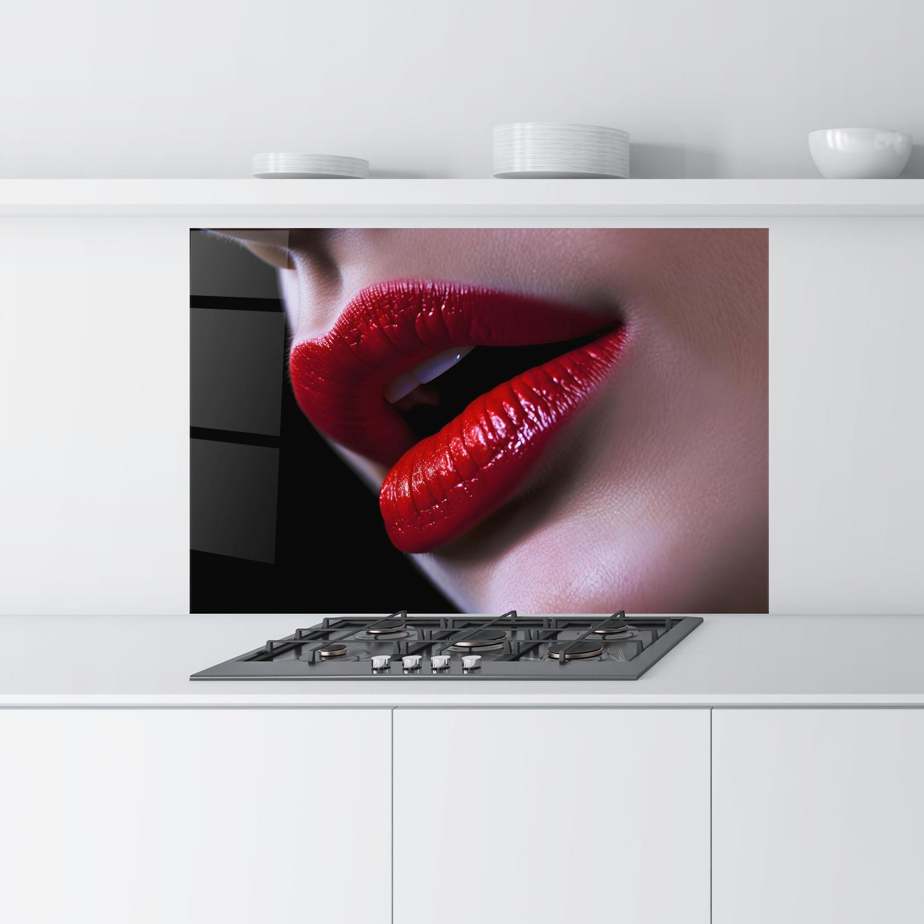 Panel Szklany do Kuchni Close Up Woman mockup 9