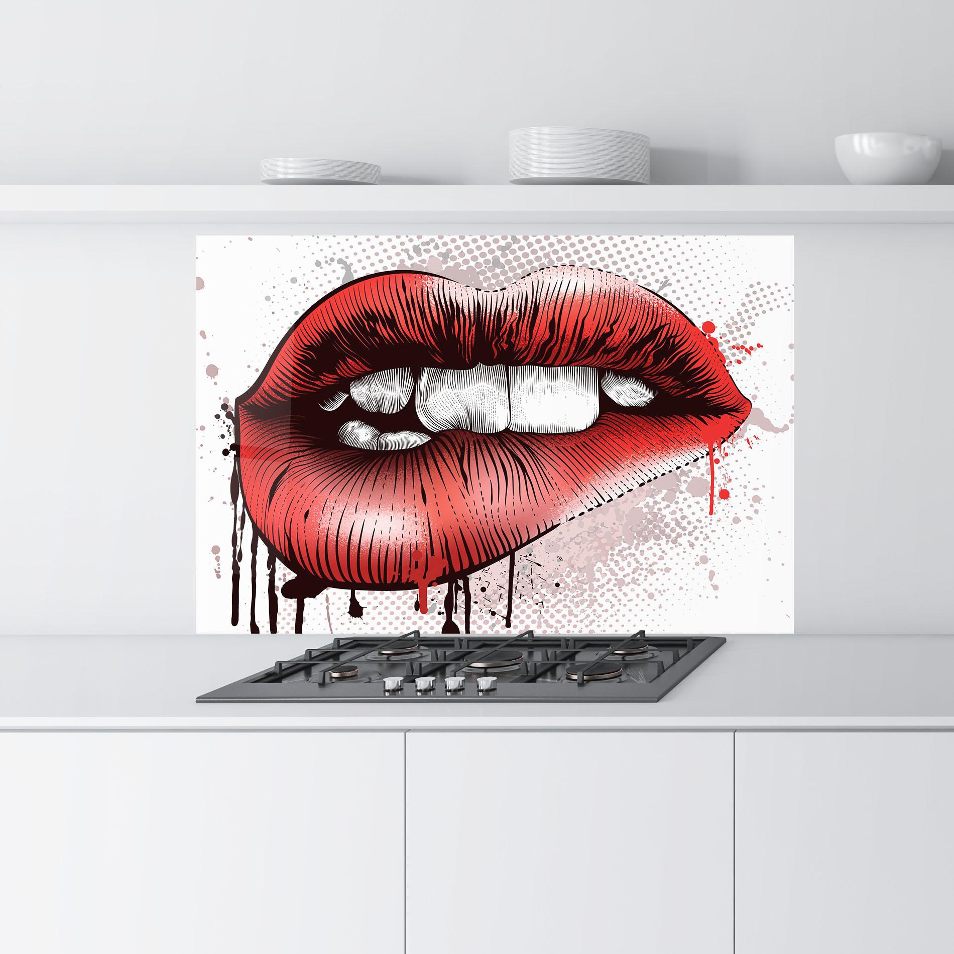 Panel Szklany do Kuchni Lips Pop Artistic mockup 9