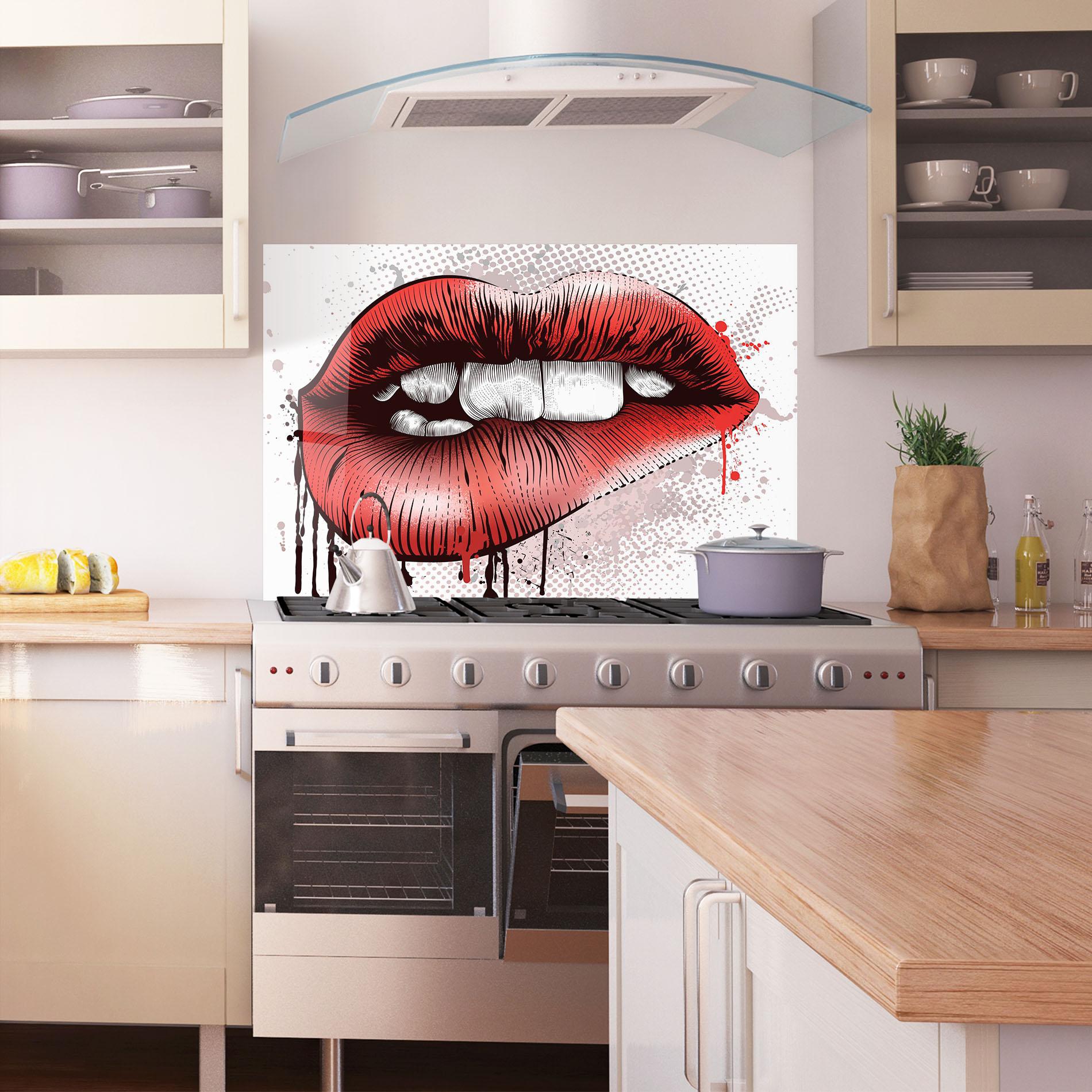 Panel Szklany do Kuchni Lips Pop Artistic mockup 1