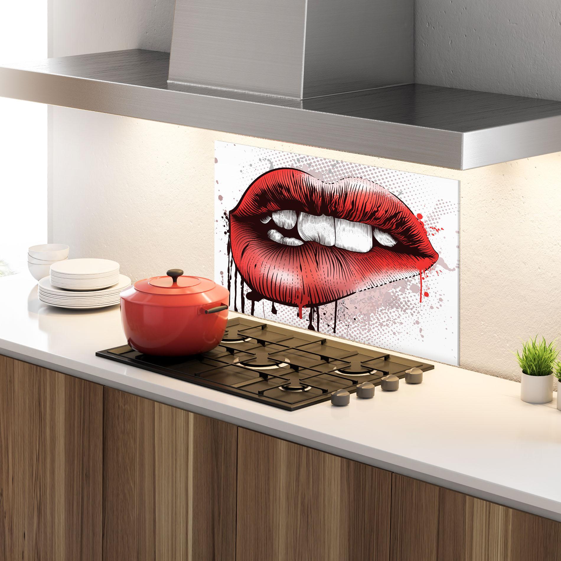Panel Szklany do Kuchni Lips Pop Artistic mockup 4