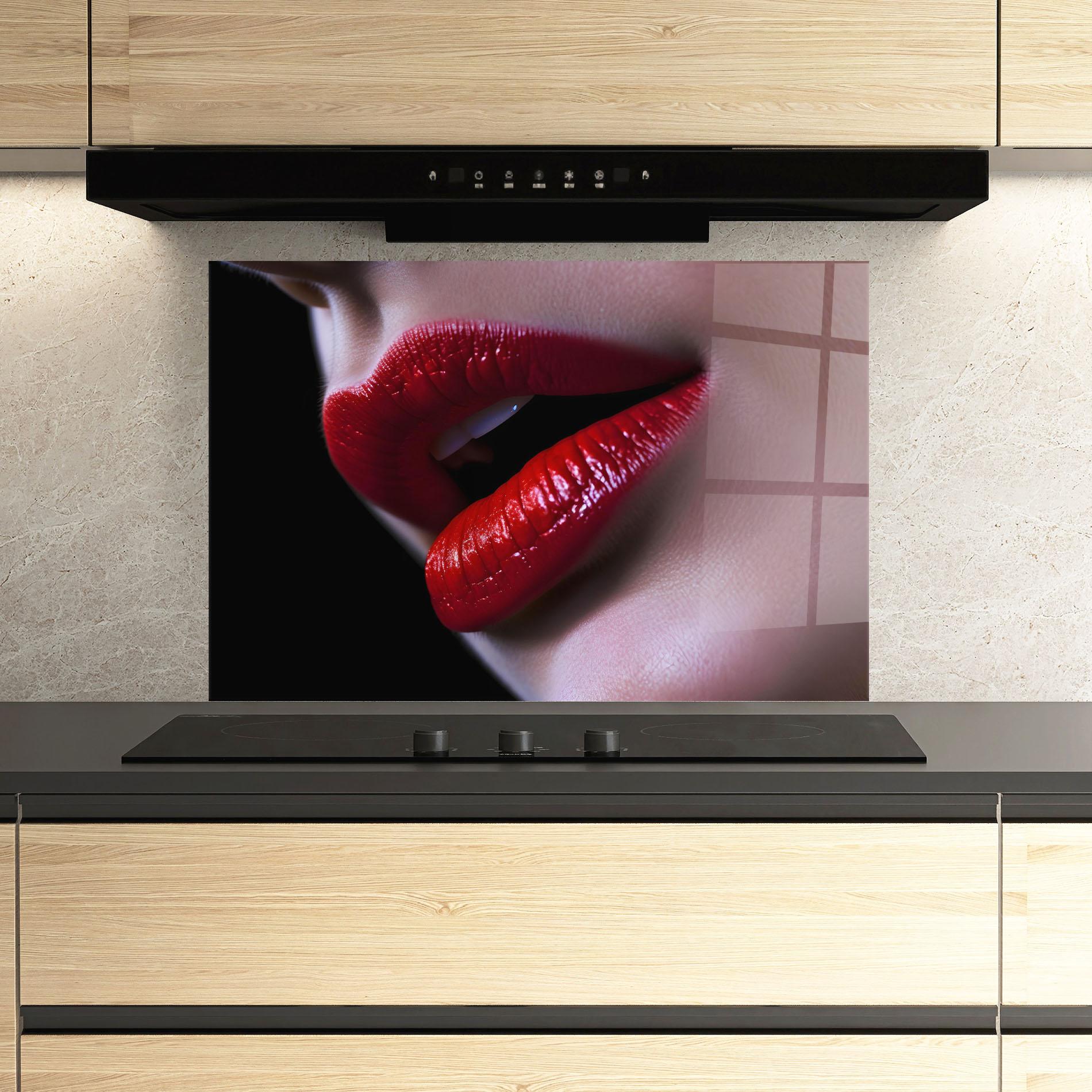 Panel Szklany do Kuchni Close Up Woman mockup 3