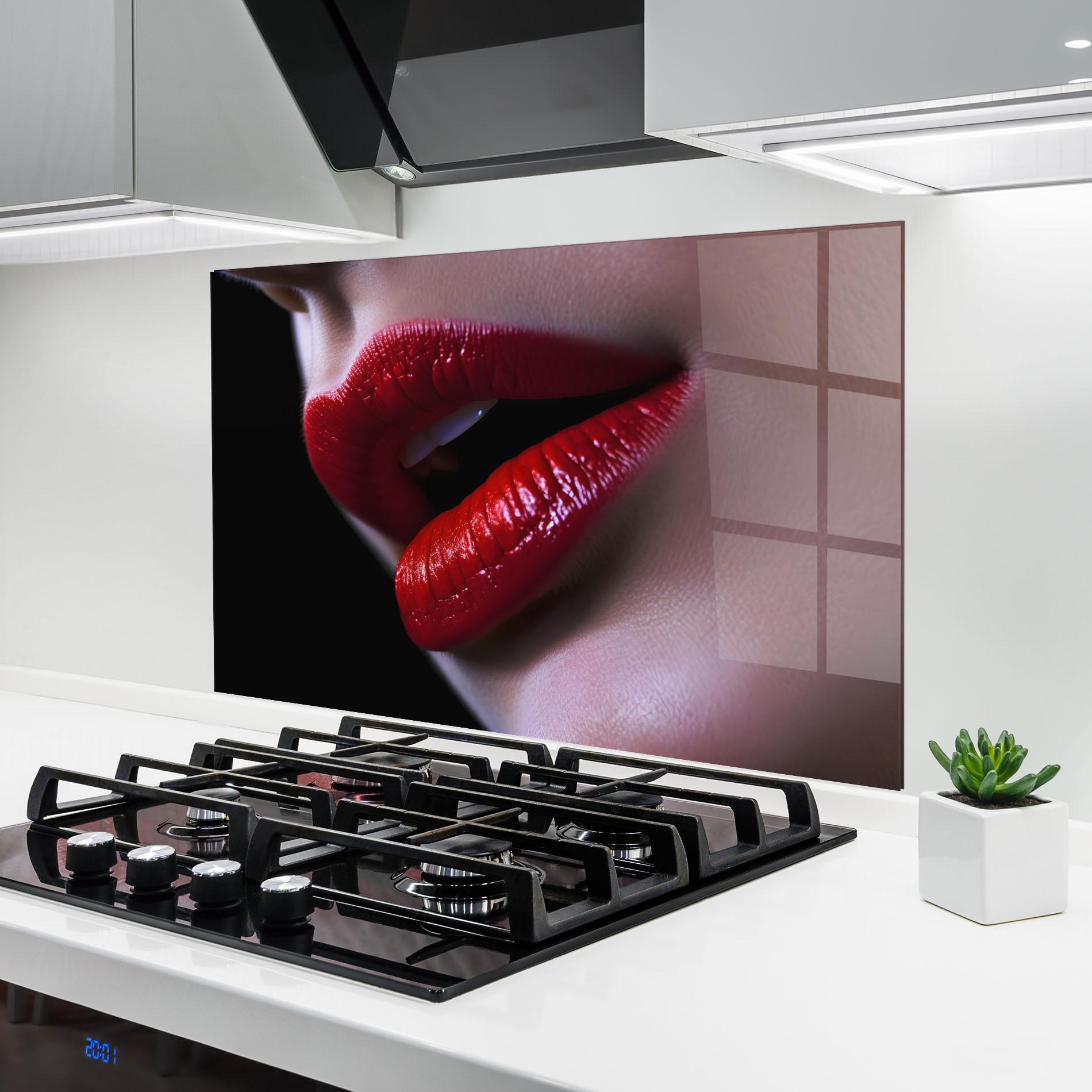 Panel Szklany do Kuchni Close Up Woman mockup 6