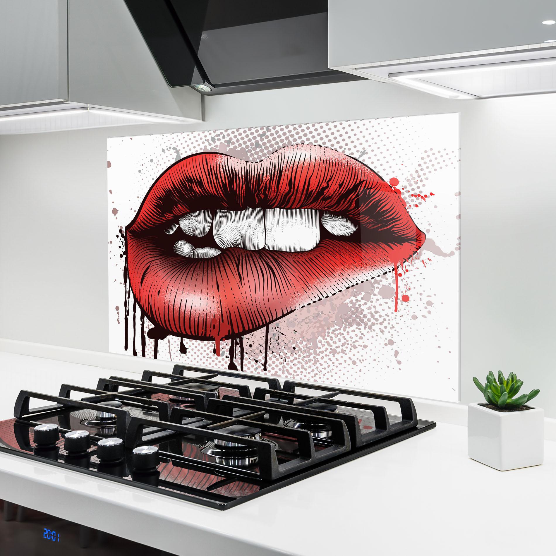 Panel Szklany do Kuchni Lips Pop Artistic mockup 6