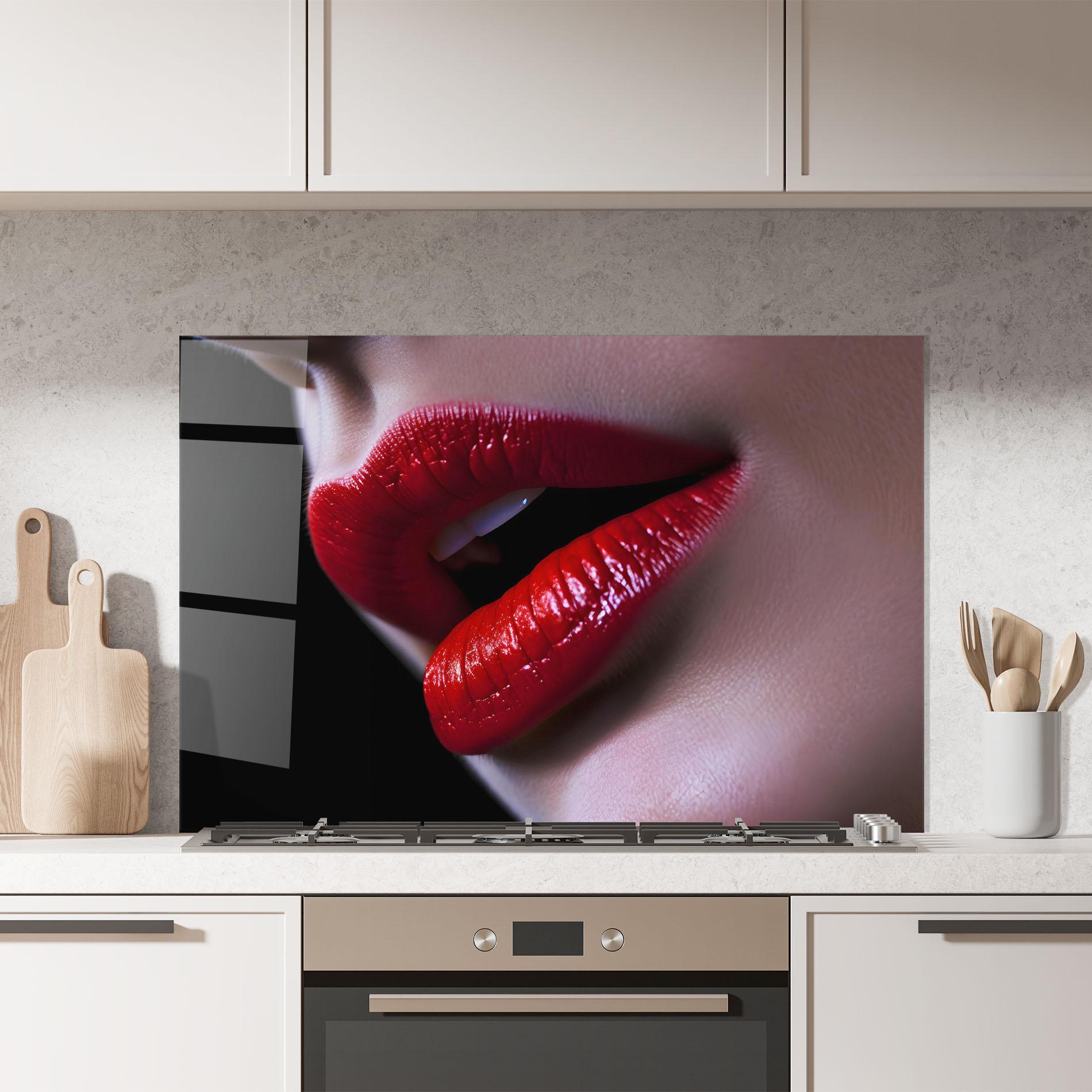 Panel Szklany do Kuchni Close Up Woman mockup 7