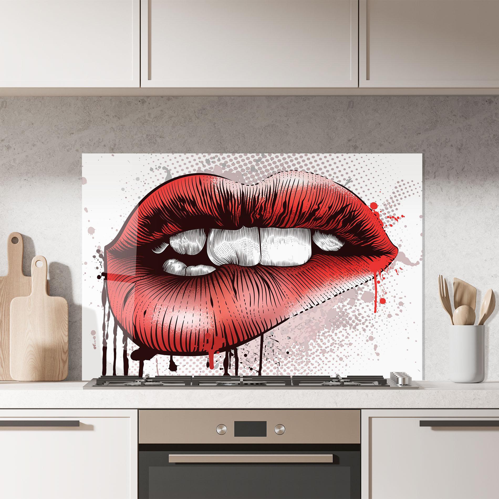 Panel Szklany do Kuchni Lips Pop Artistic mockup 7