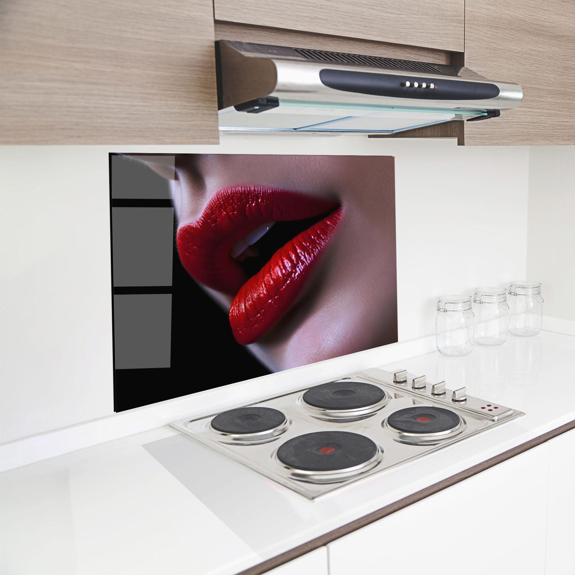 Panel Szklany do Kuchni Close Up Woman mockup 8