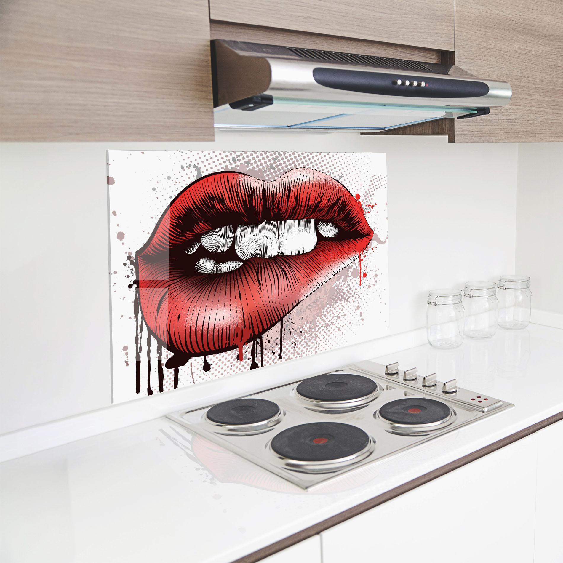 Panel Szklany do Kuchni Lips Pop Artistic mockup 8