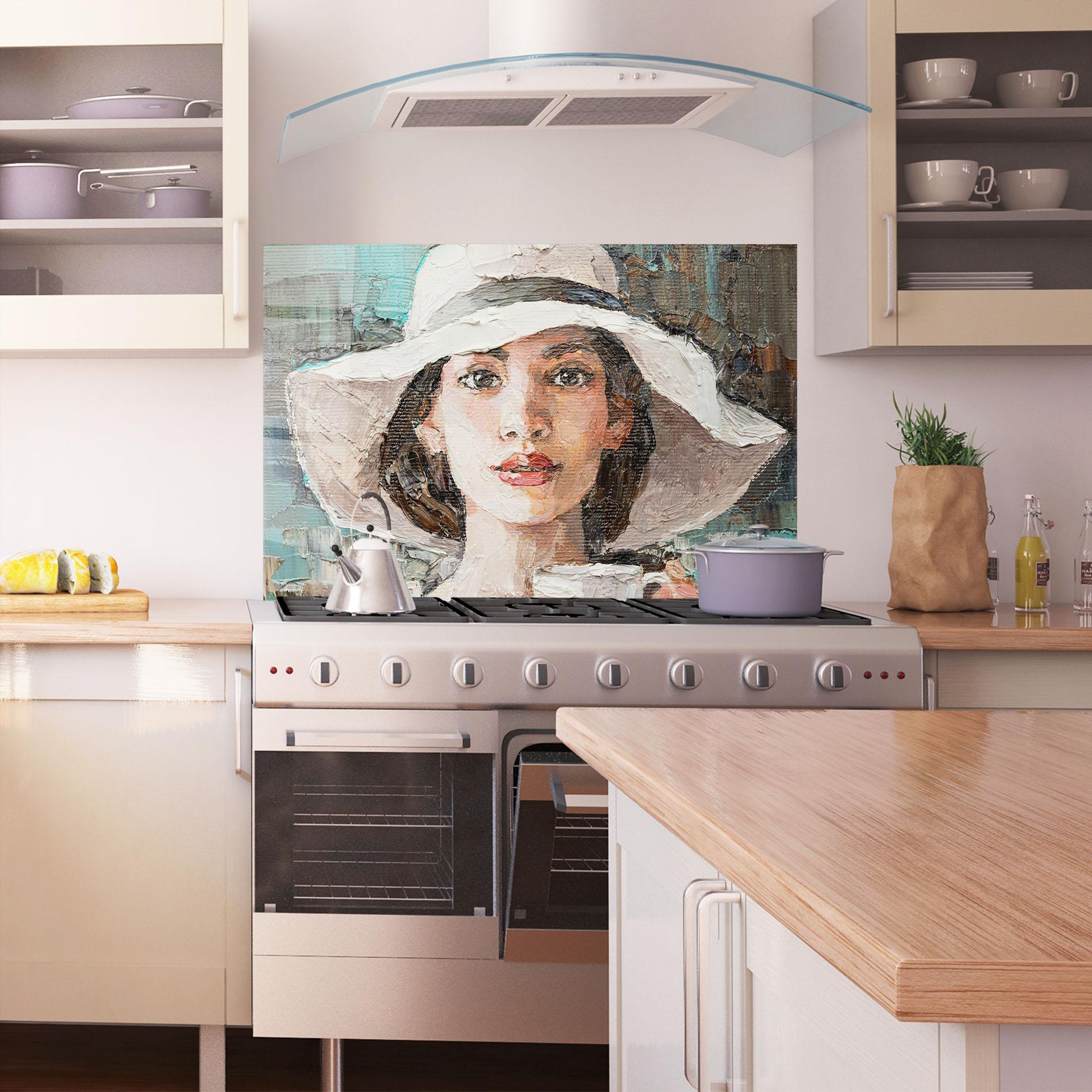 Panel Szklany do Kuchni White Lady mockup 1